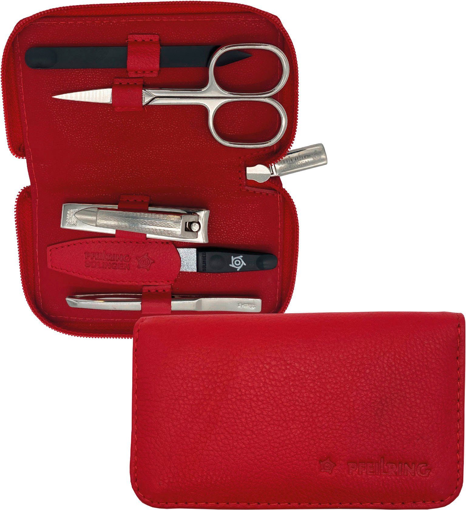 PFEILRING Maniküre-Etui, 5 tlg., Nappaleder