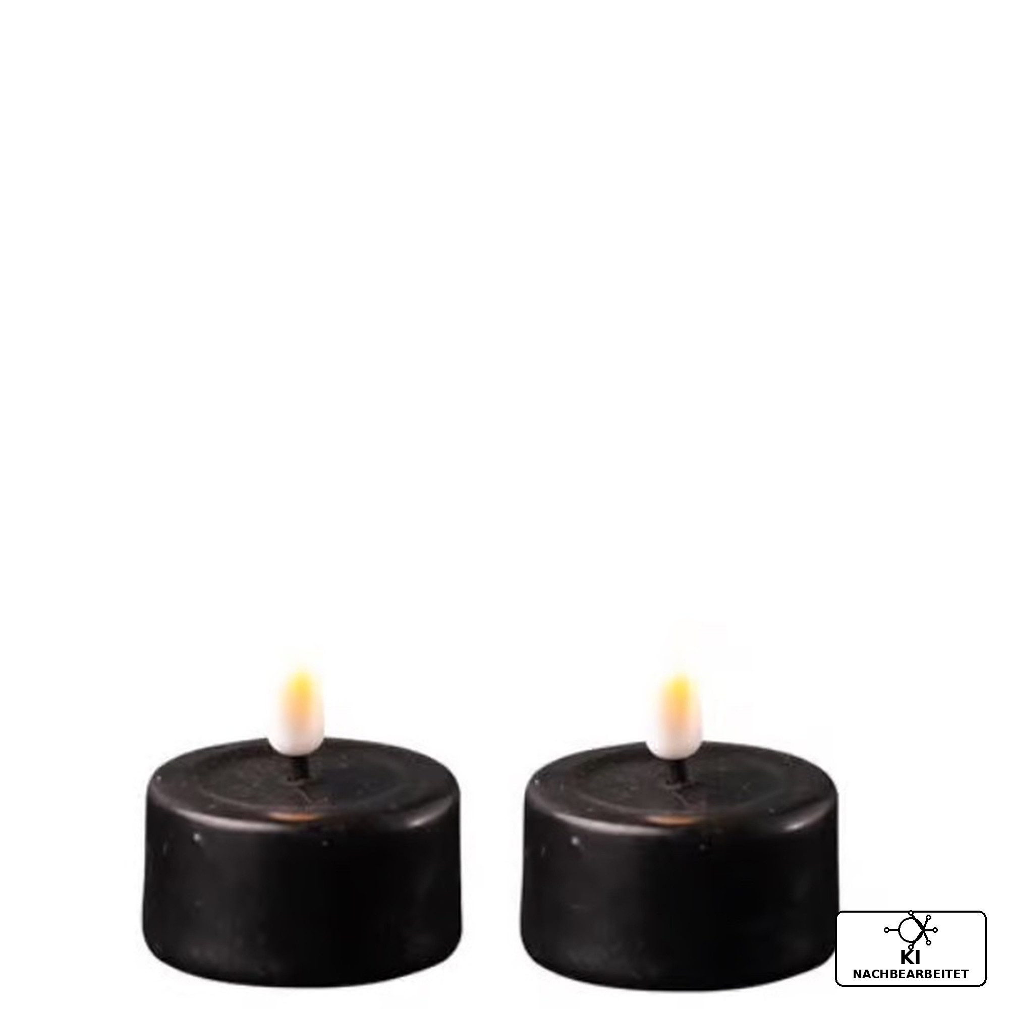 Deluxe Homeart LED-Kerze Teelichter LED in Schwarz von Deluxe Homeart 2er Set - Setpreis