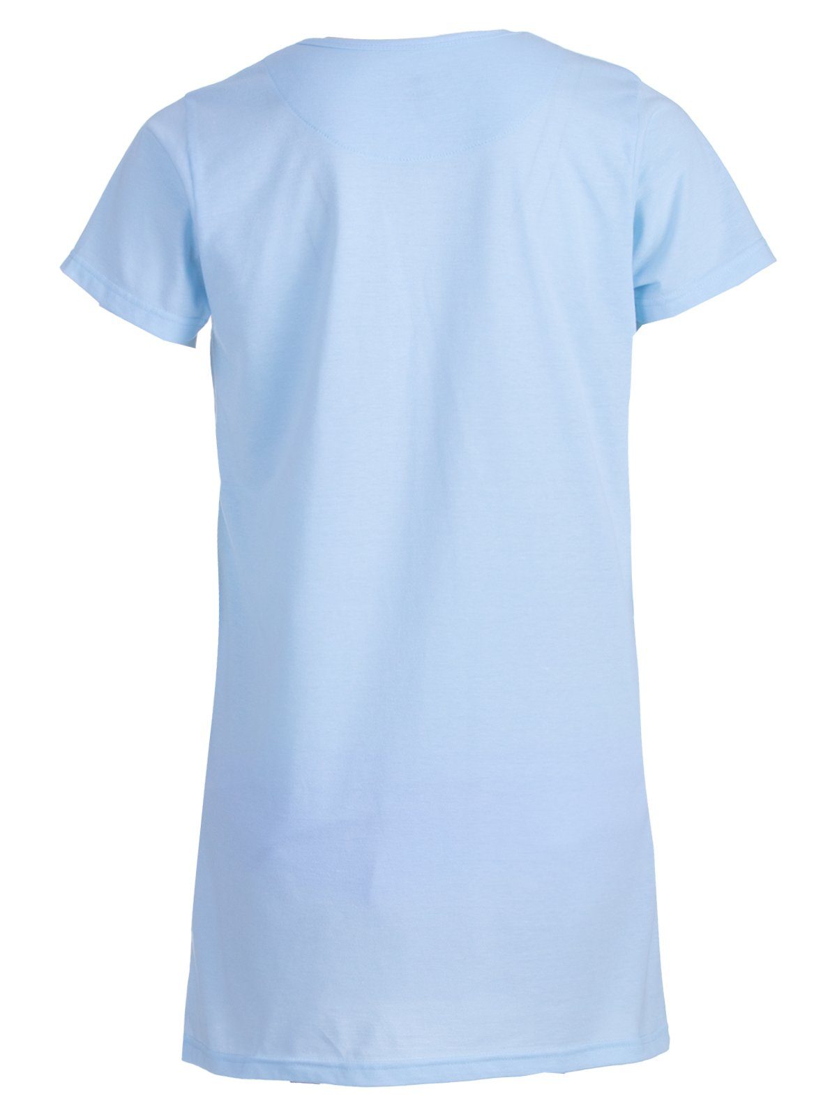 Smiley Nachthemd Kurzarm zeitlos - Nachthemd blau