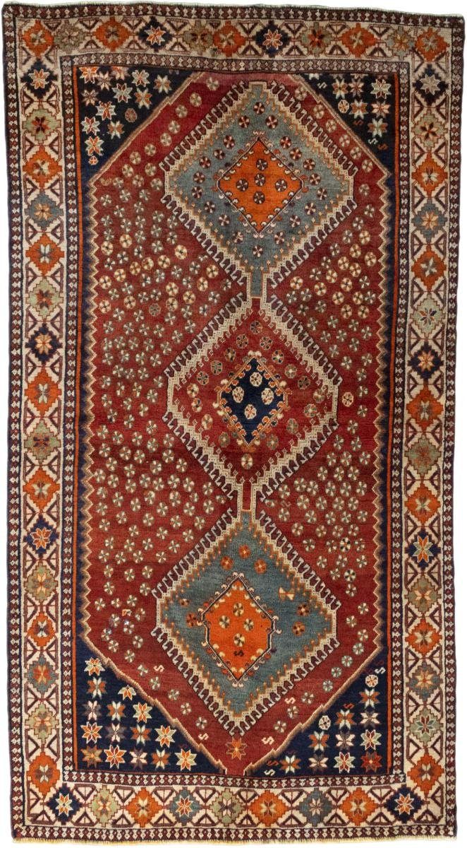 Orientteppich Shiraz / Höhe: Perserteppich Läufer, Handgeknüpfter 10 Orientteppich rechteckig, Nain Trading, mm 146x272