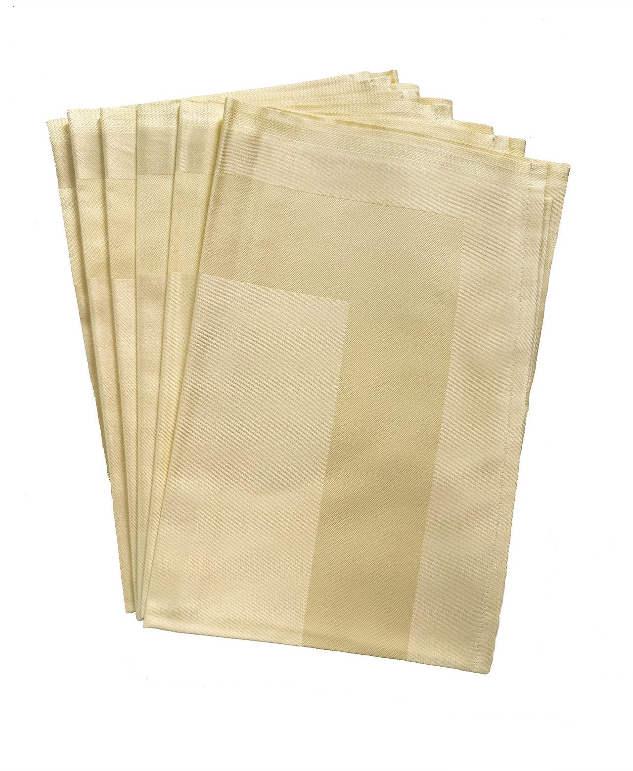 Libusch® Stoffserviette 6-er Set Stoffservietten Padua, mit Atlaskante 50x50 cm, (Set, 6 St., Farbe wählbar), Vollzwirn-Damast