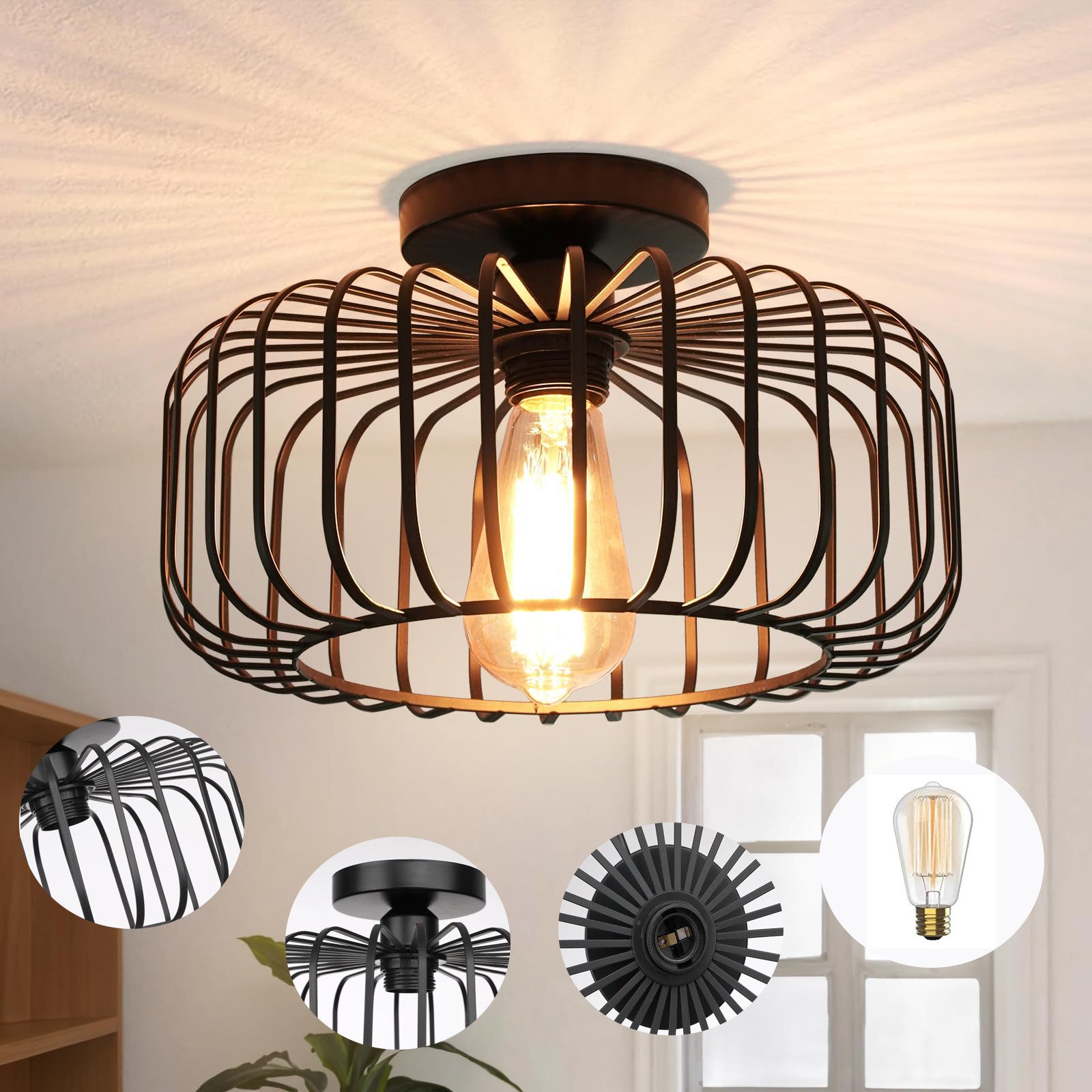 Jibenhome Deckenleuchten Deckenlampe aus Eisen m. günstig online kaufen