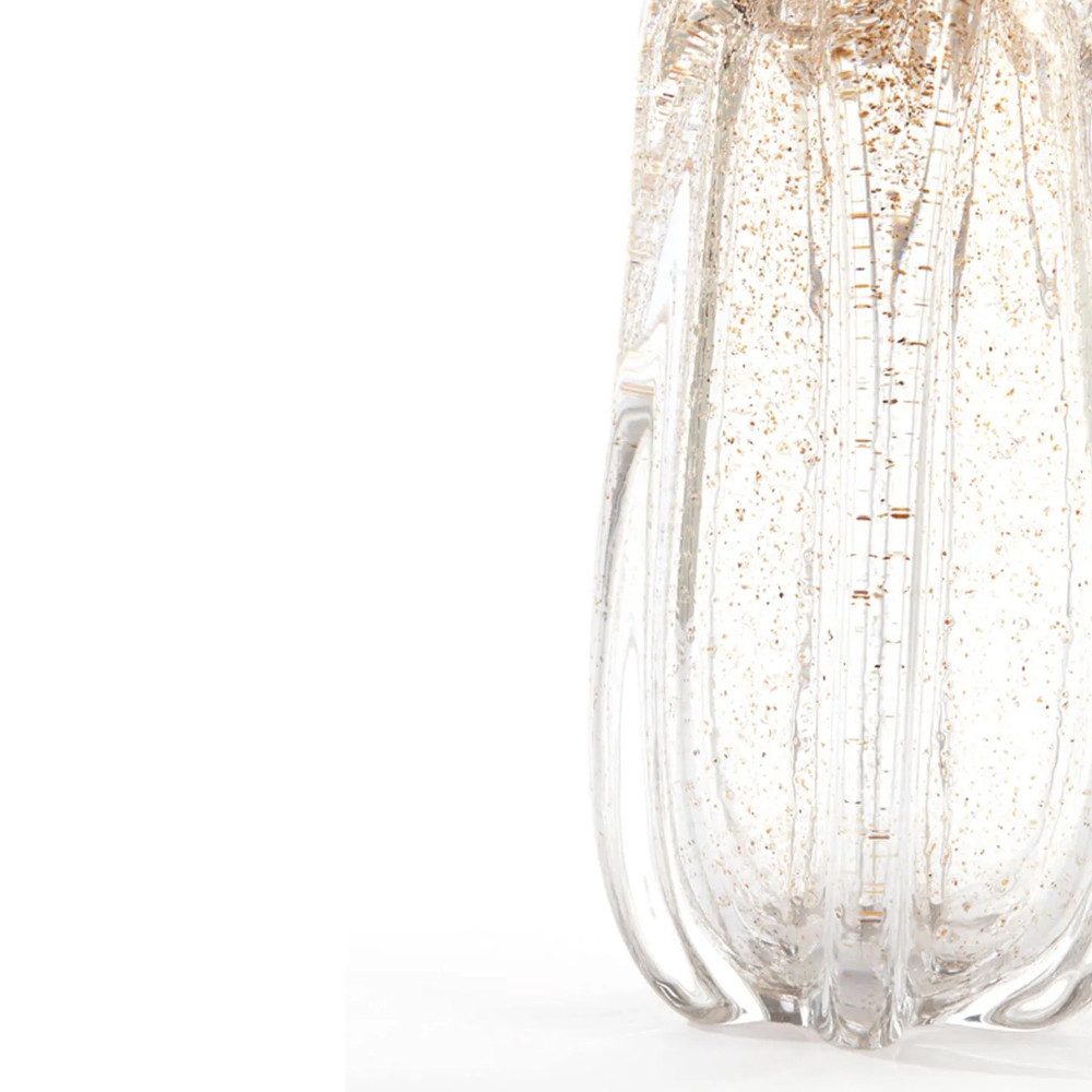 Light & Living Dekovase Dekovase Vase MURELA Light & Living Blumenvase Ø21x30 Glas Glittersand, Mit Glittersand im Glas