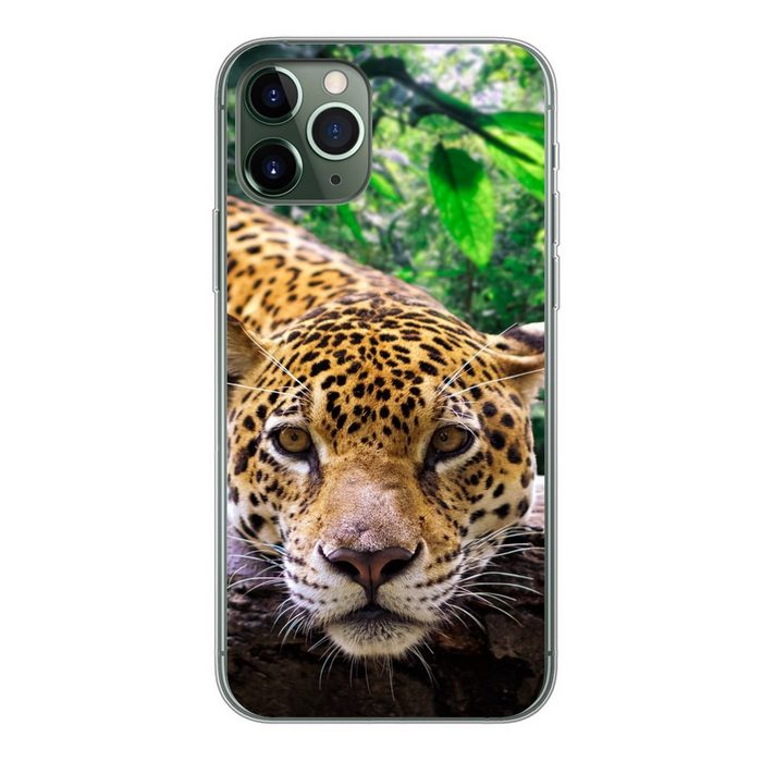 MuchoWow Handyhülle Jaguar ruht Handyhülle Apple iPhone 11 Pro Smartphone-Bumper Print Handy