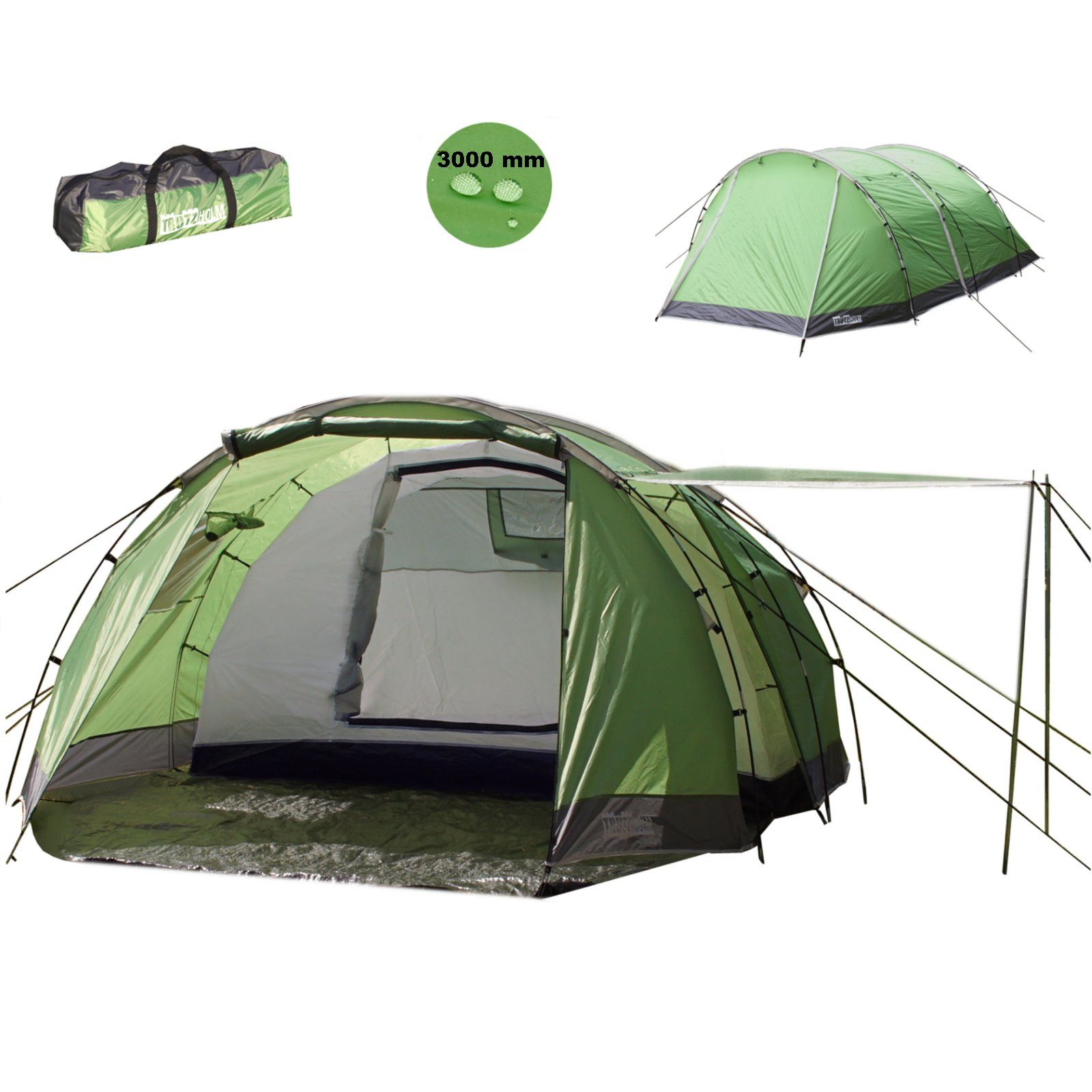TRUTZHOLM Tunnelzelt für 4 Personen Familienzelt Campingzelt 4-Mann Zelt gr günstig online kaufen