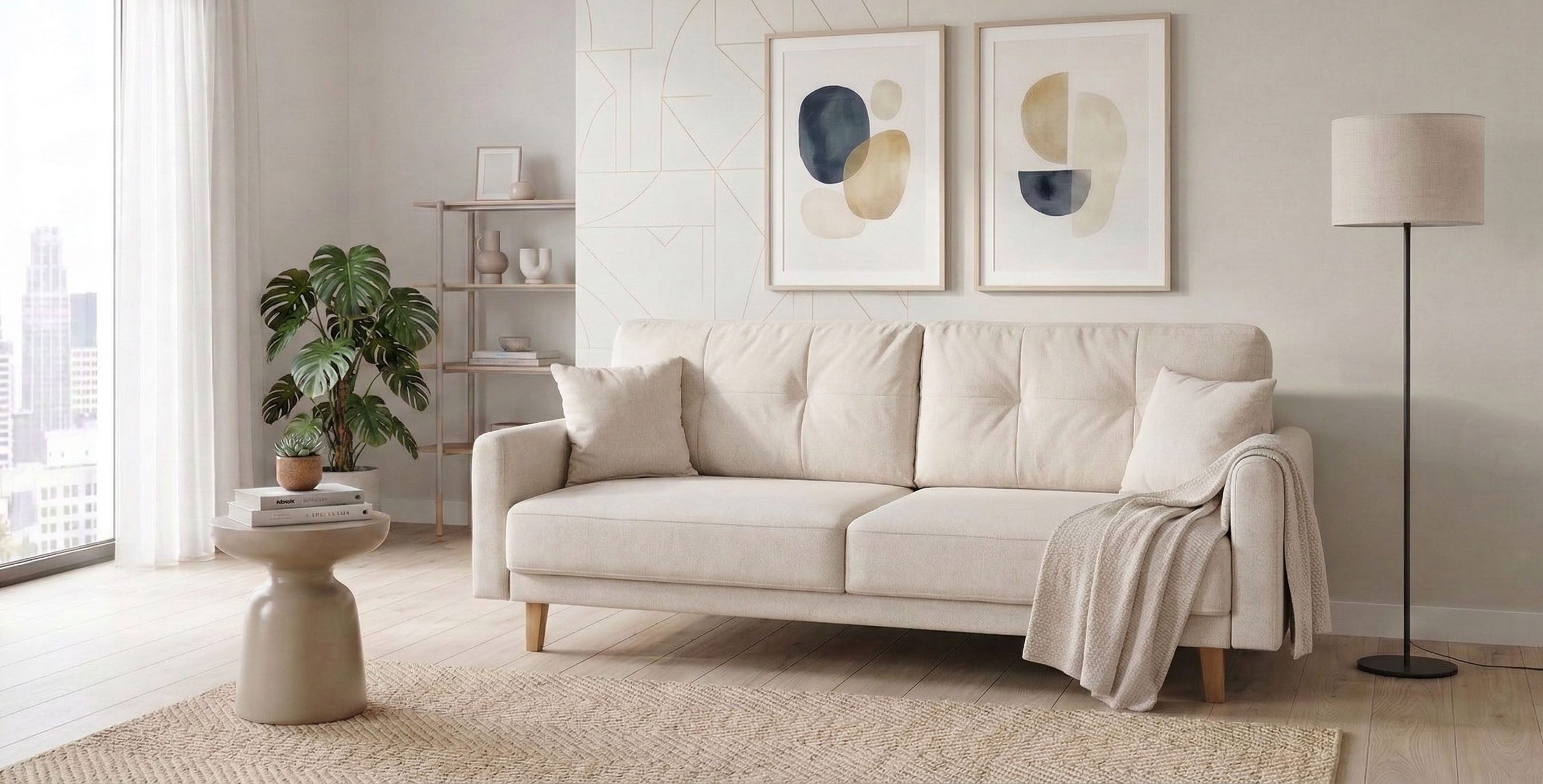 OTTO home 3-Sitzer TRIPLO optionale Schlafsofa mit Bettkasten, Maße B/T/H: 215/100/89 cm, Wahlweise Bettfunktion - Liegefläche 145x191 cm, Rücken-, Zierkissen
