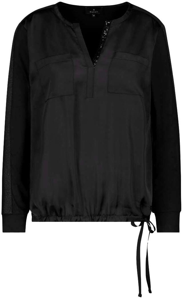 Monari Schlupfbluse mit Glitzerkante am Ausschnitt günstig online kaufen