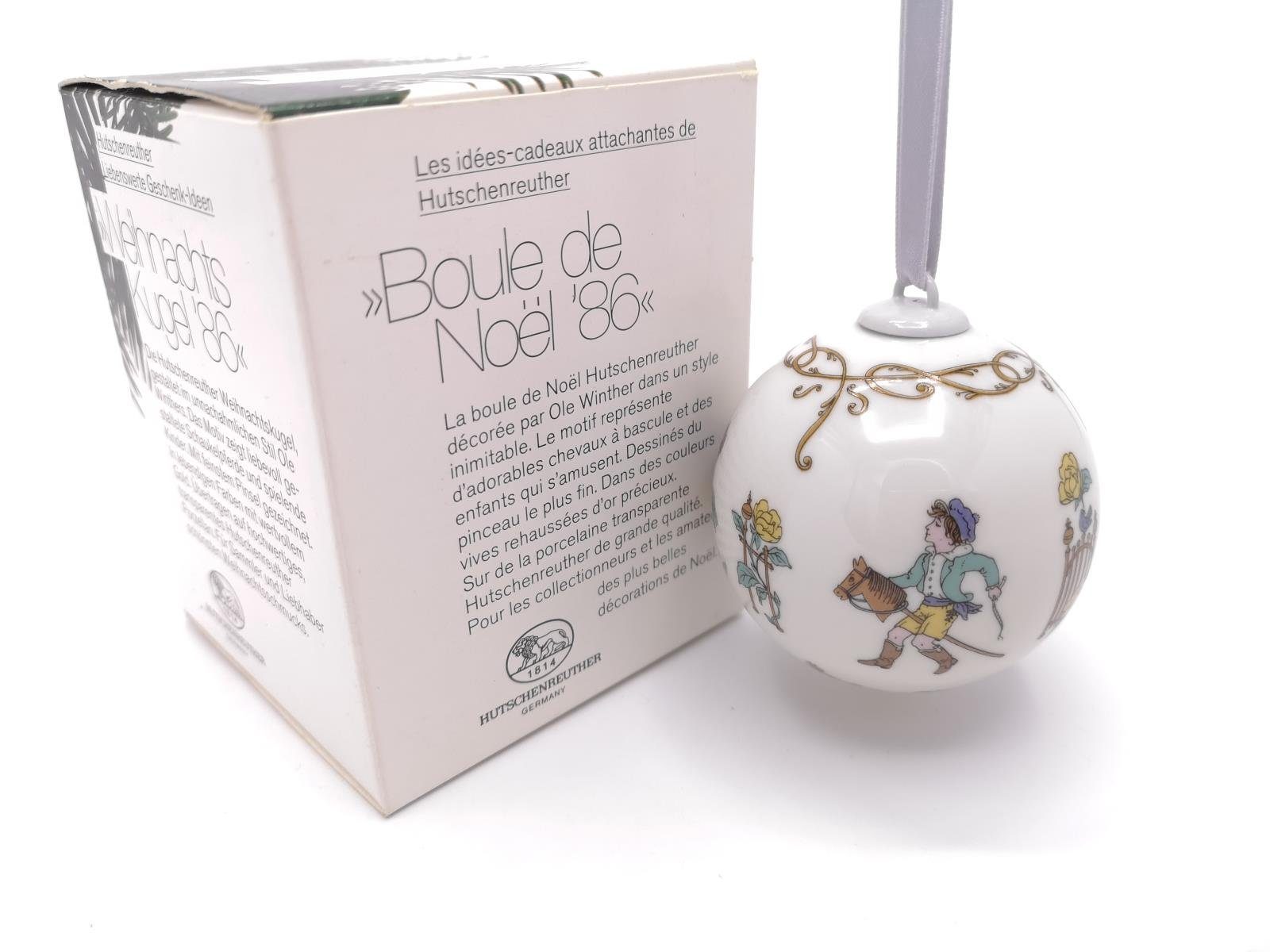 Hutschenreuther Christbaumschmuck Kugel 1986 in OVP (1-tlg)