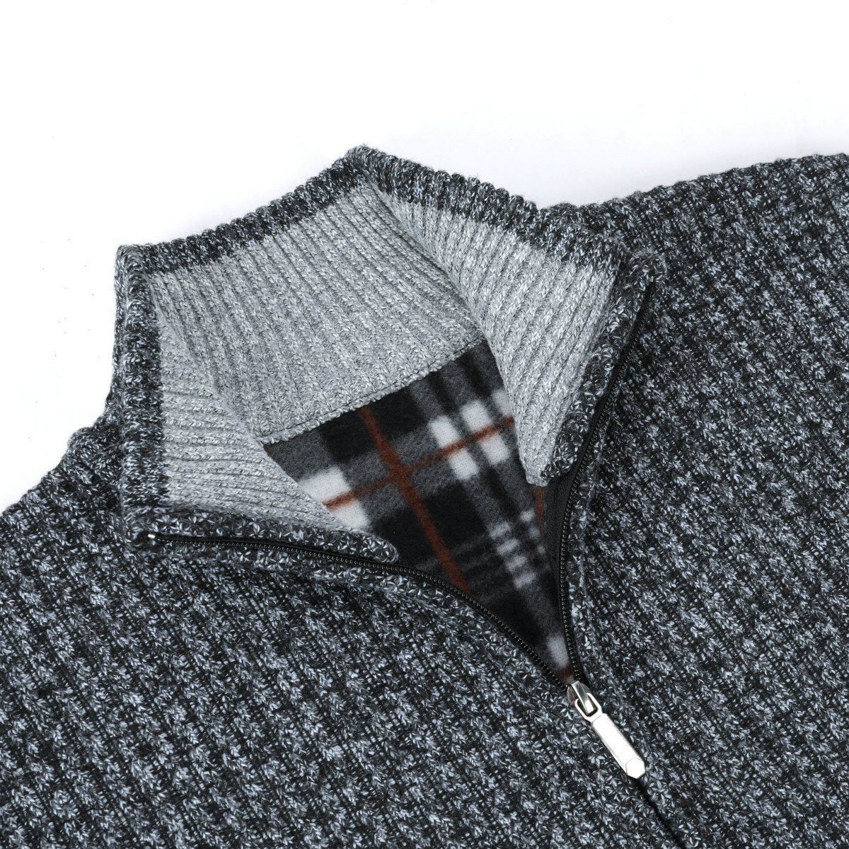 Allthemen Strickjacke mit Stehkragen Herren klassischer Cardigan – Bild 3 von 5