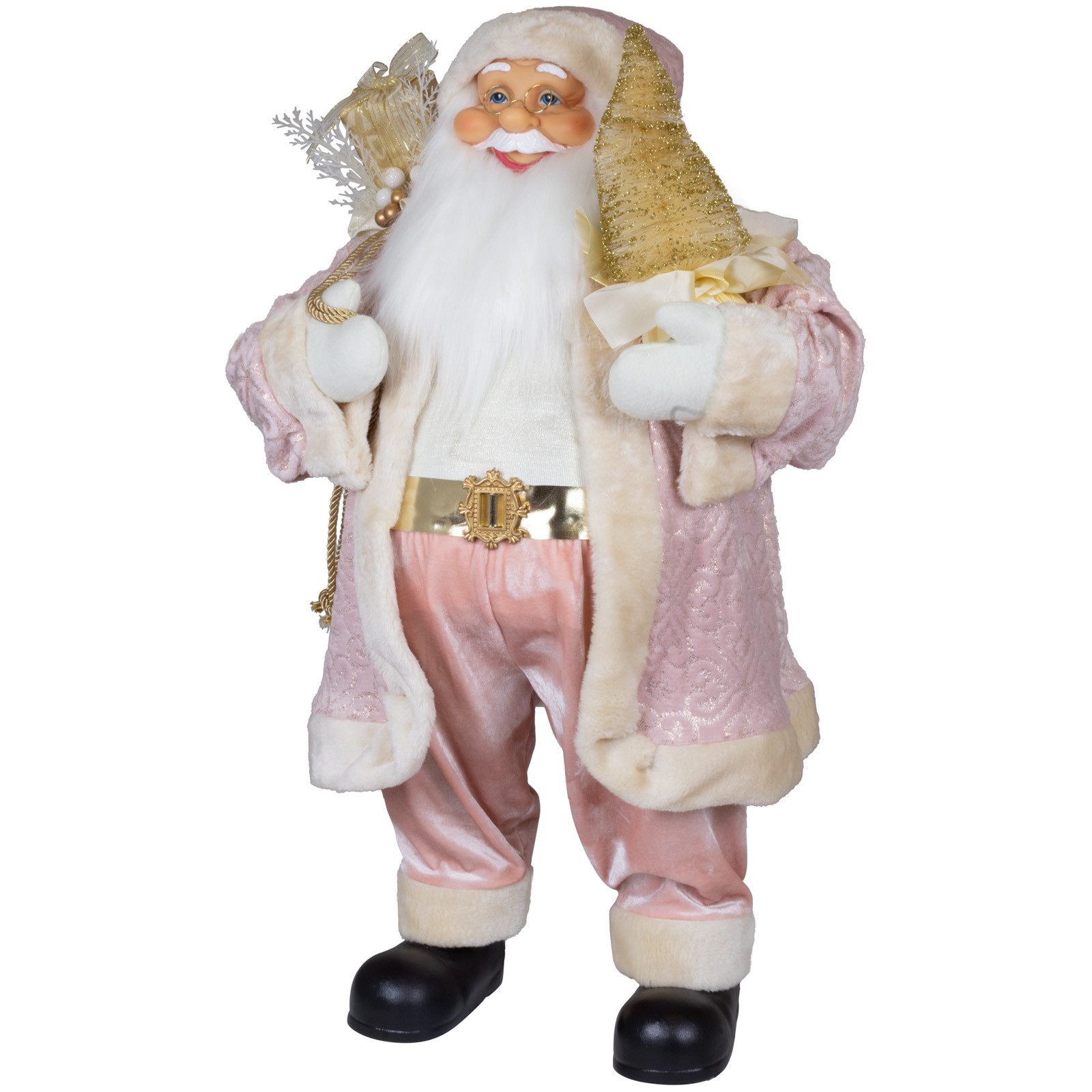 Christmas Paradise Weihnachtsmann Jonte, 4 Größen (30-80cm) (Deko Figur, 1 St., stehend), rosa