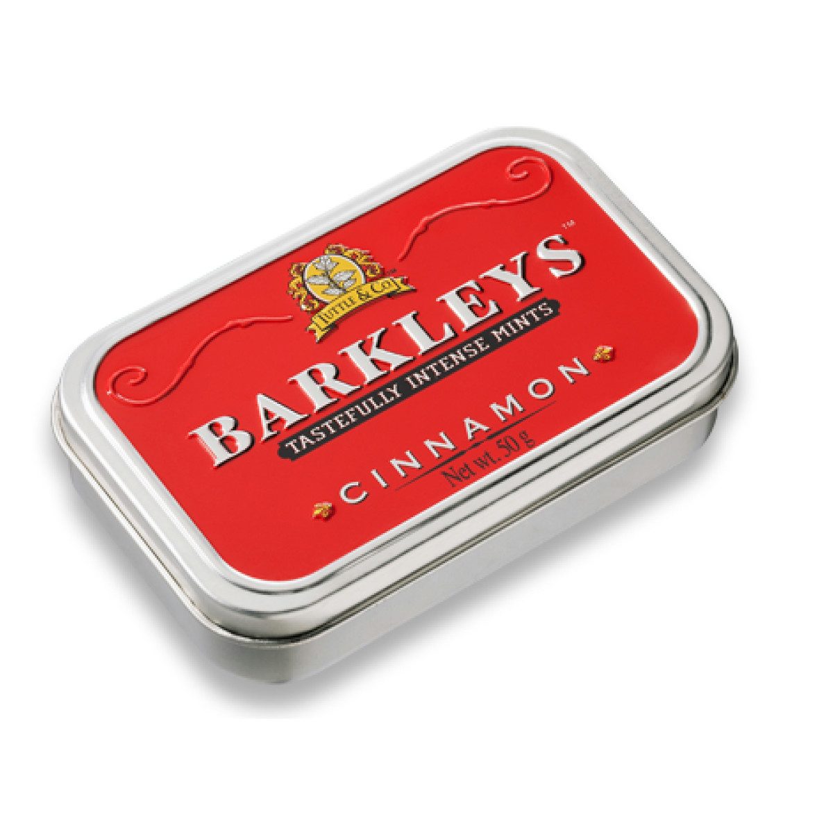 BARKLEYS Süßigkeit, Barkleys Cinnamon Pastillen mit Zimt in einer Metalldose 50g