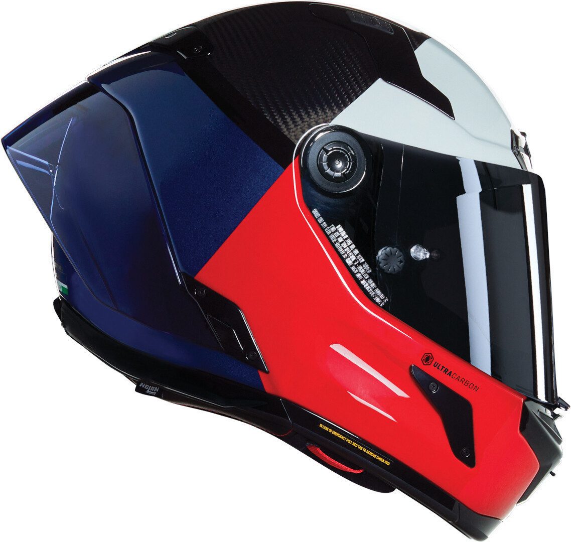 NOLAN Motorradhelm X-804 RS Ultra Carbon Blocco Helm, Notfallsystem-Polsterung (EQRS)