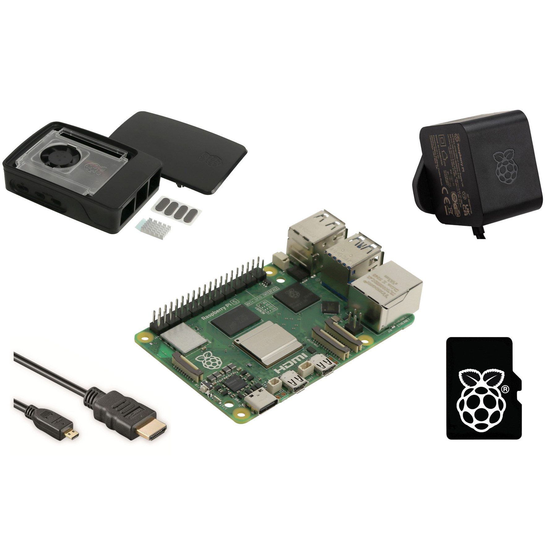 RASPBERRY PI 5 Starter-Set, 8 GB, schwarz Mini-PC