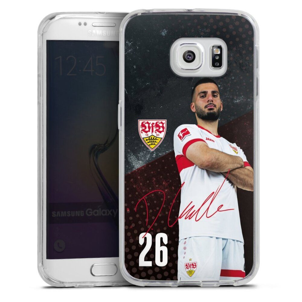 DeinDesign Handyhülle VfB Stuttgart Deniz Undav Offizielles Lizenzprodukt Deniz Undav 24/25, Samsung Galaxy S6 Edge Silikon Hülle Bumper Case Handy Schutzhülle
