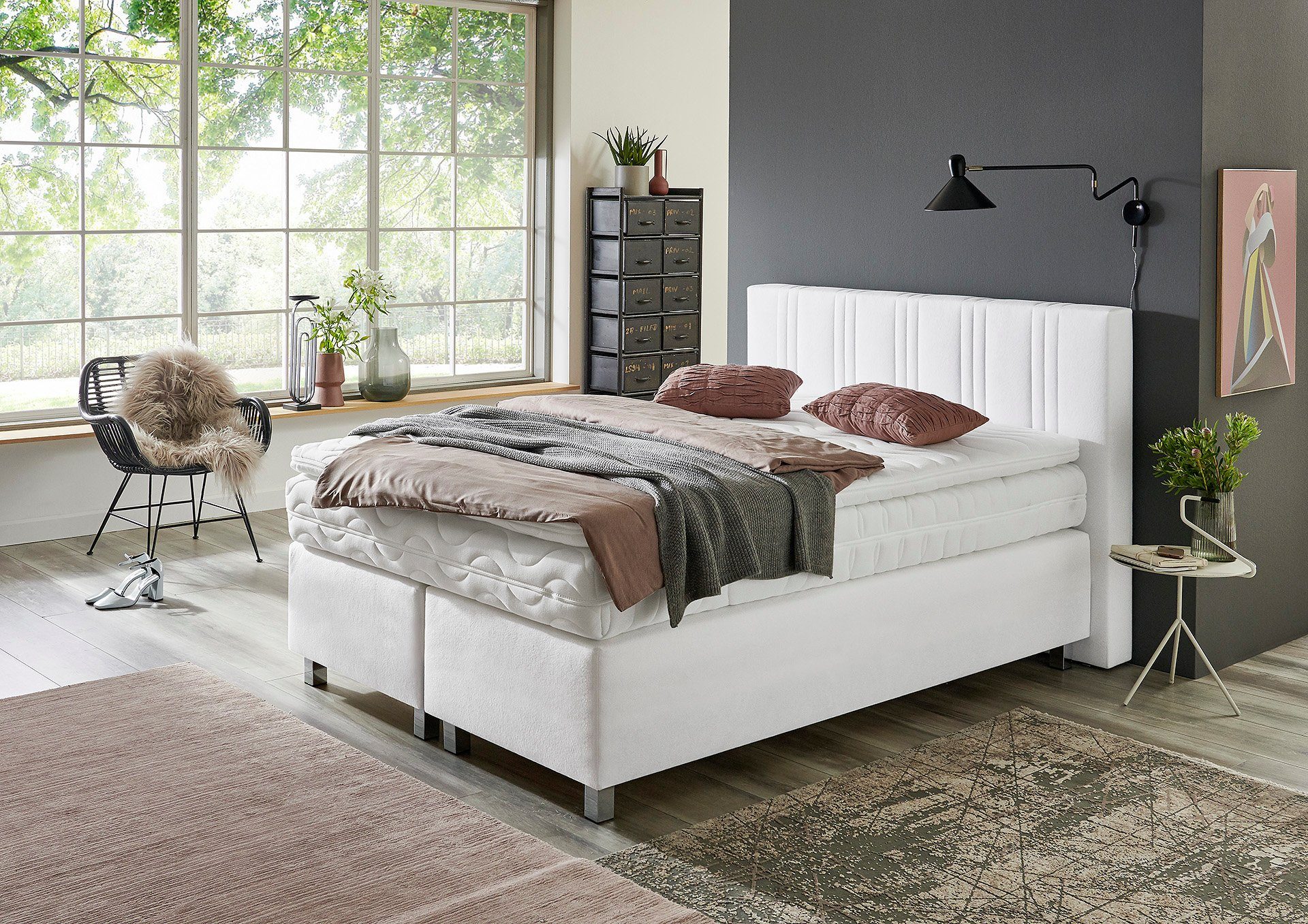 Westfalia Schlafkomfort Boxspringbett, wahlweise mit Bettkasten und Topper günstig online kaufen