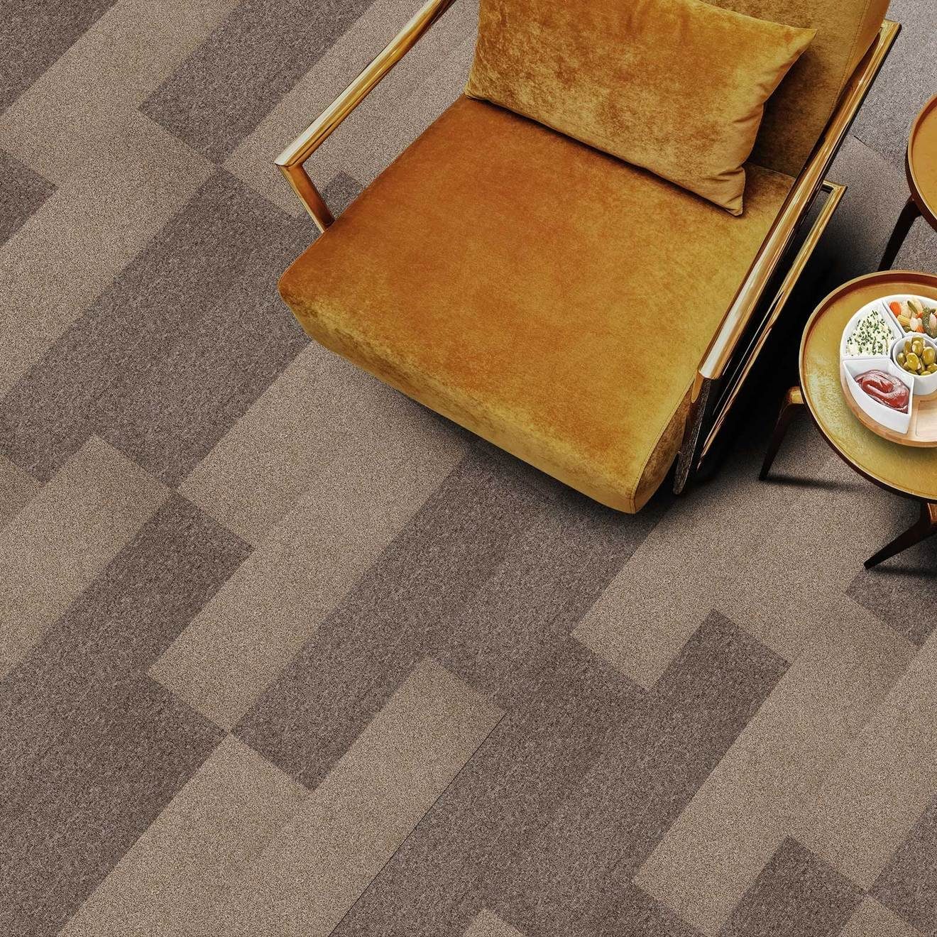 Teppichfliese Teppichdielen Cashew, Bodenschutz, Diele, 3 verschiedene Farben, Karat, Rechteckig, Höhe: 7.2 mm