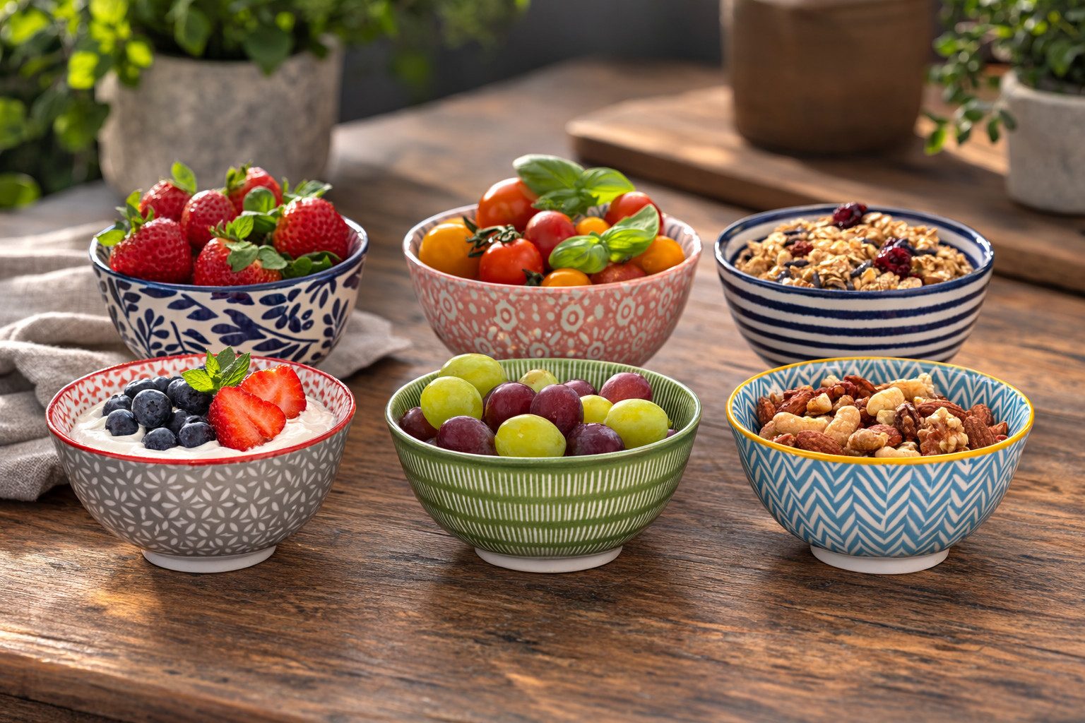 Cilio Schüssel 6er Set Bowl Schüssel Dessert-Schale Müslischale Ø15,5cm Cilio AMICI, Material: Porzellan – Bild 2 von 5