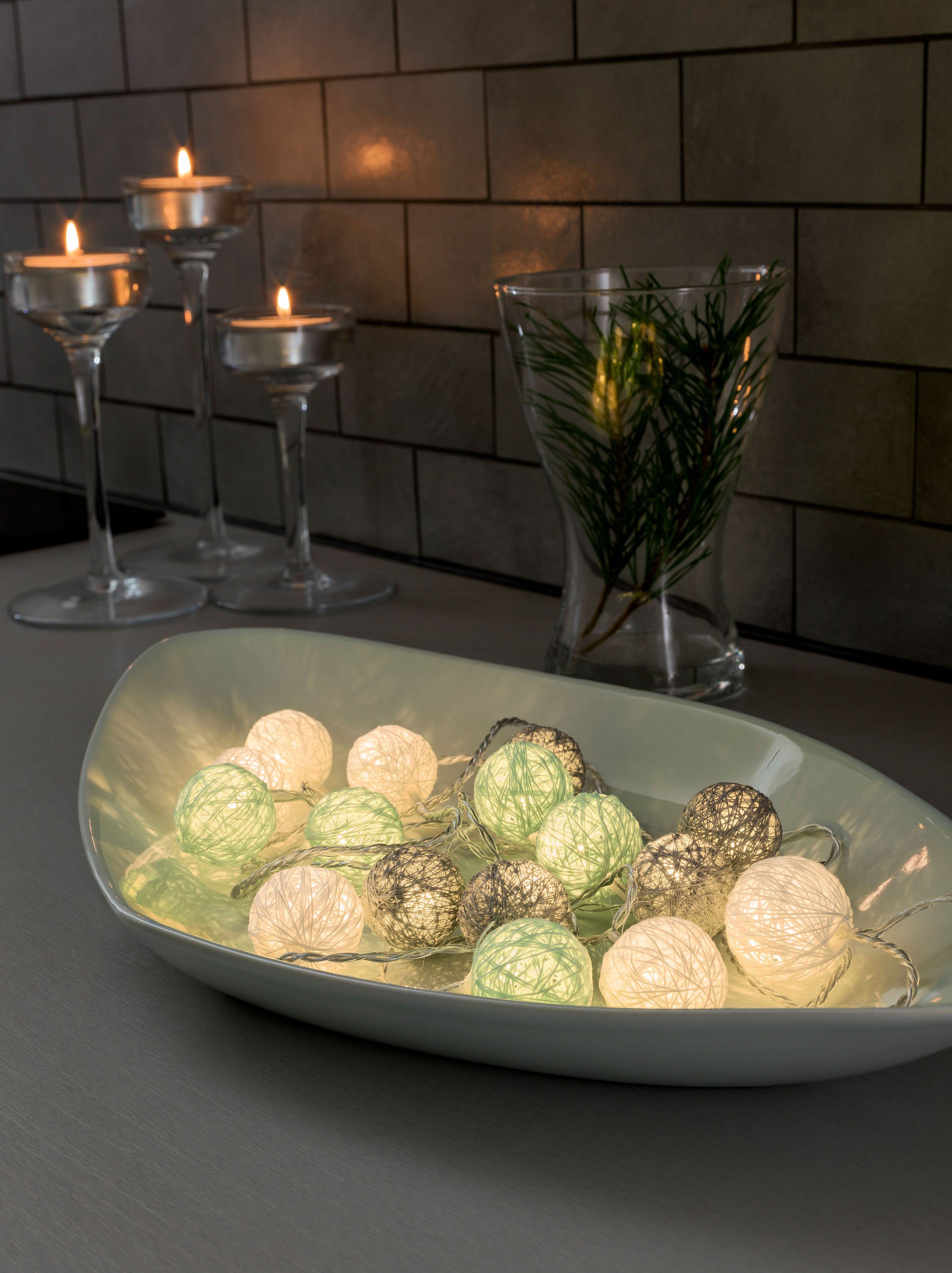 KONSTSMIDE LED-Lichterkette Weihnachtsdeko, 16-flammig, LED Dekolichterkett günstig online kaufen