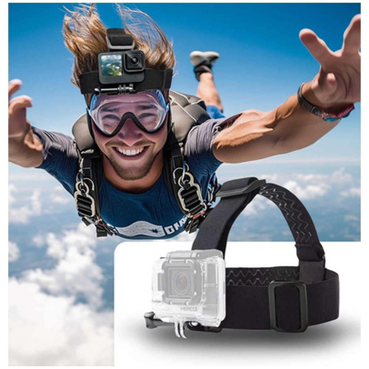 TECH PROTECT Handy-Halterung Tech Protect GA100 Kopfhalterung für GoPro DJI, (1-tlg) – Bild 4 von 5
