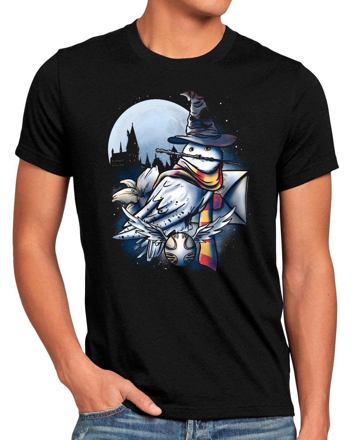 style3 T-Shirt Zauberhafte Eule potter harry hogwarts hufflepuff slytherin günstig online kaufen