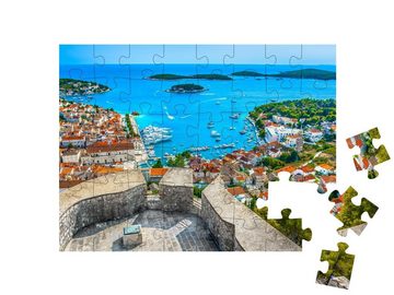 puzzleYOU Puzzle Archipel vor der Stadt Hvar, Kroatien, 48 Puzzleteile, puzzleYOU-Kollektionen Kroatien, Mittelmeer