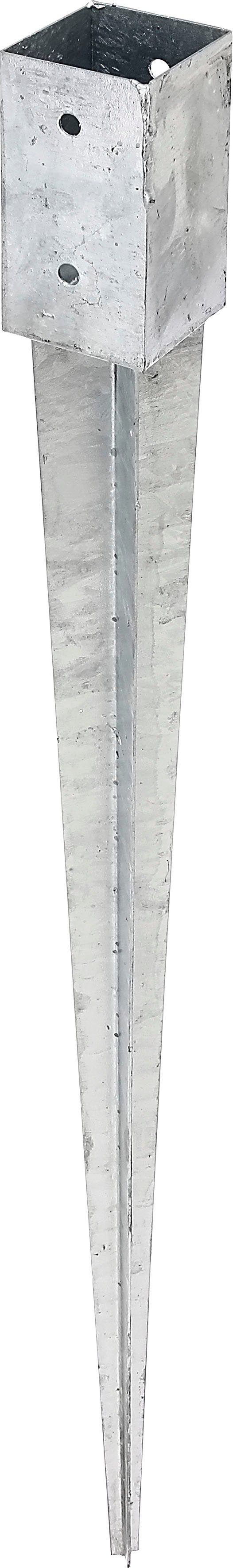Alberts Einschlag-Bodenhülse, zum Eindrehen, (Set, 2-St), feuerverzinkt, 71 x 71 mm, Gesamtlänge 900 mm