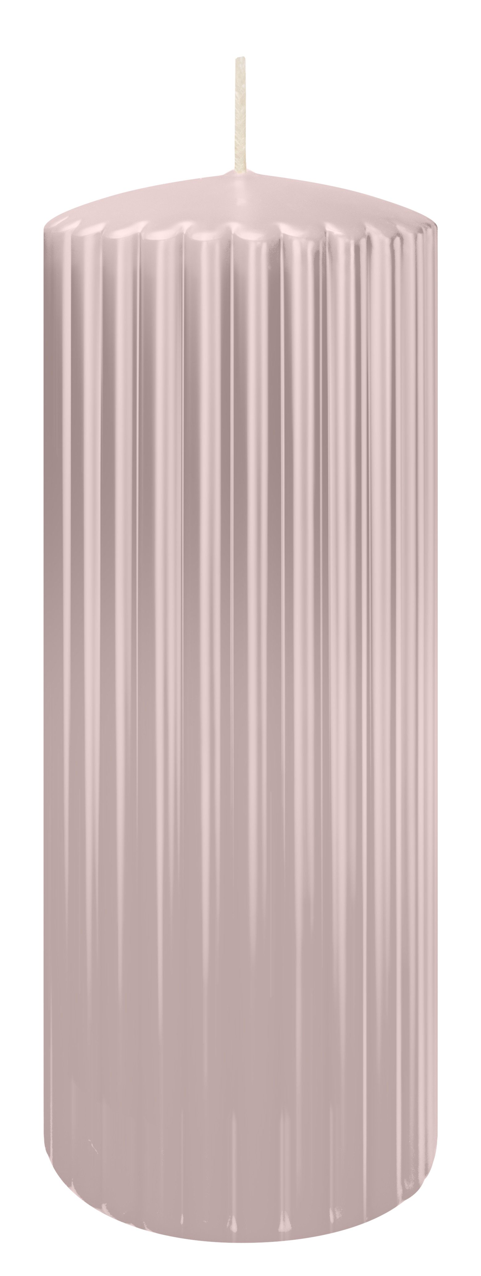 Wiedemann Kerzen Adventskerze Rillen Kerzen Rose 200 x Ø 80 mm, 4 Stück