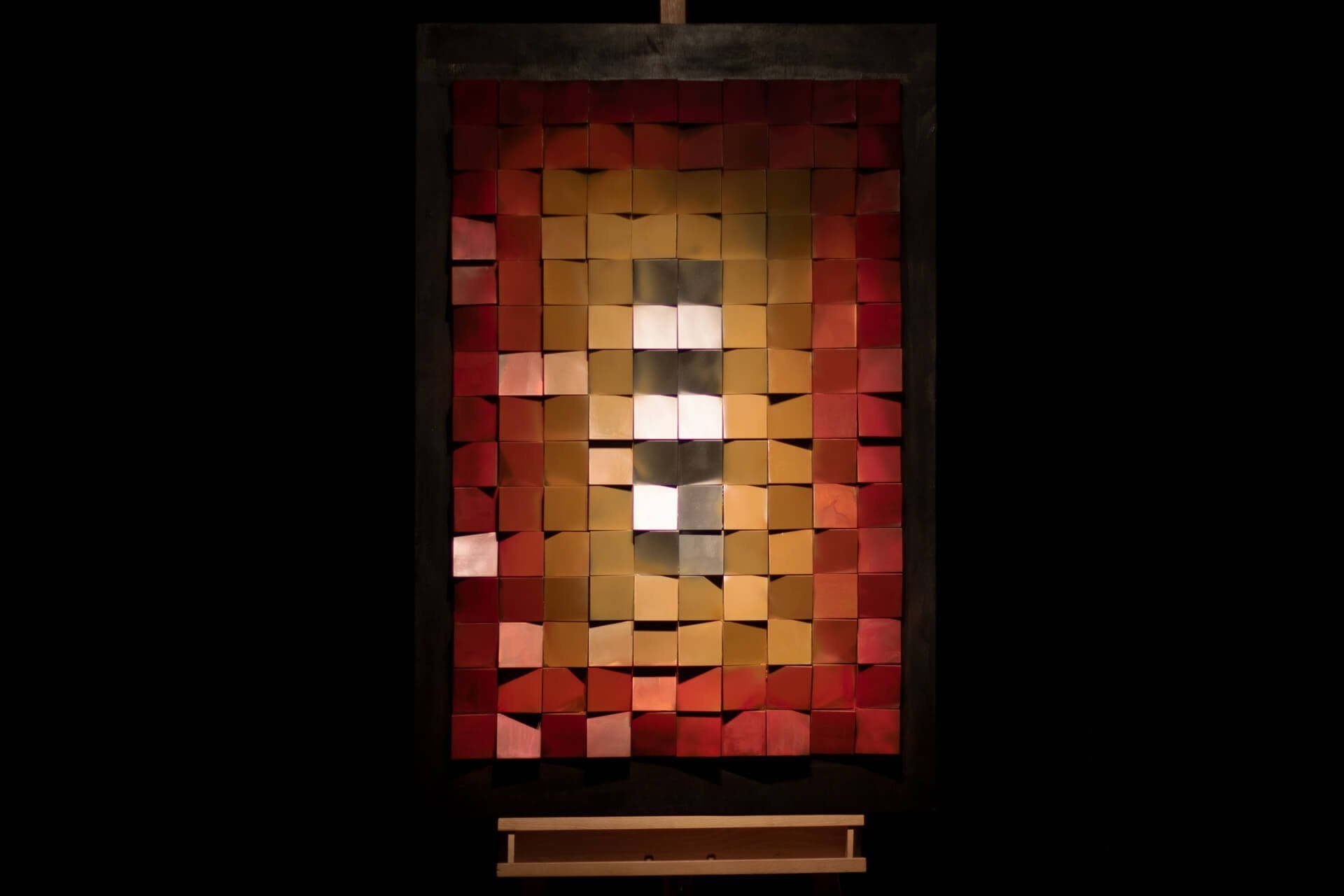 Effekt 80x120 Dimension Wandbild handgefertigtes cm, KUNSTLOFT mit Wandbild Vierte 3D