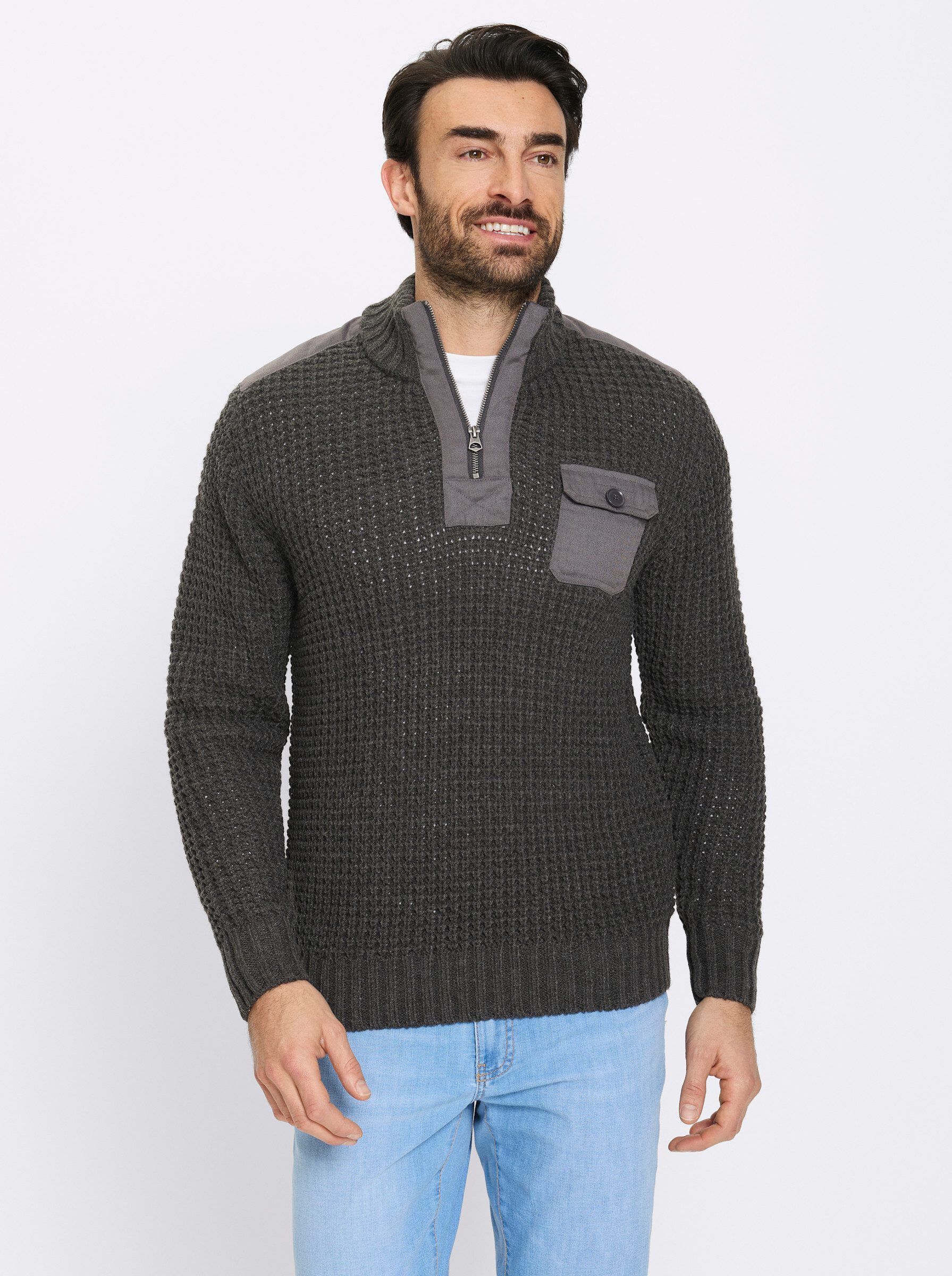 Strickpullover Pullover Langarm Struktur