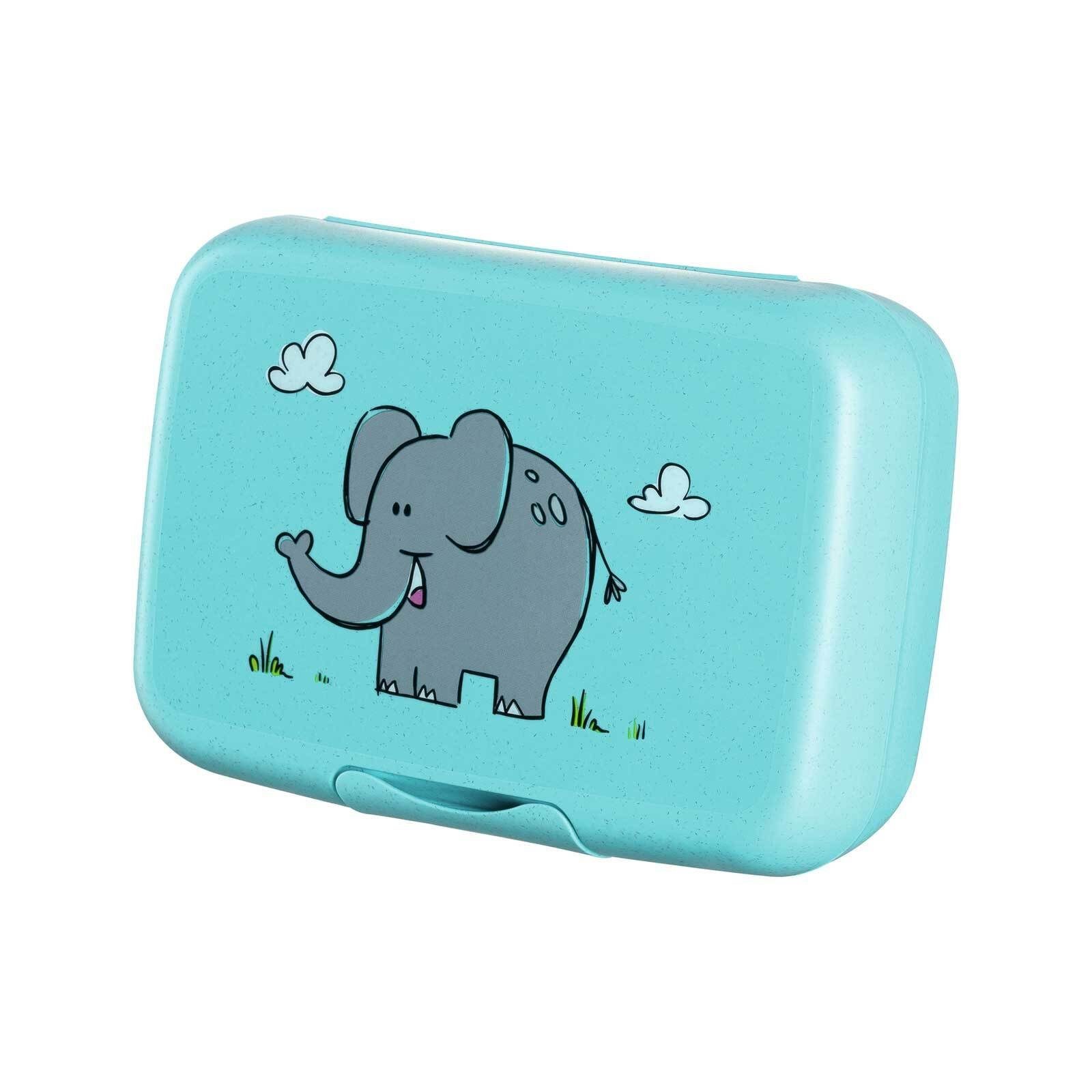 Kunststoff, Ideal den 6.6 Brotdose Elefant x 13.5 Alltag, LEONARDO Bambini für x (1-tlg), 19 Lunchbox spülmaschinengeeignet cm,
