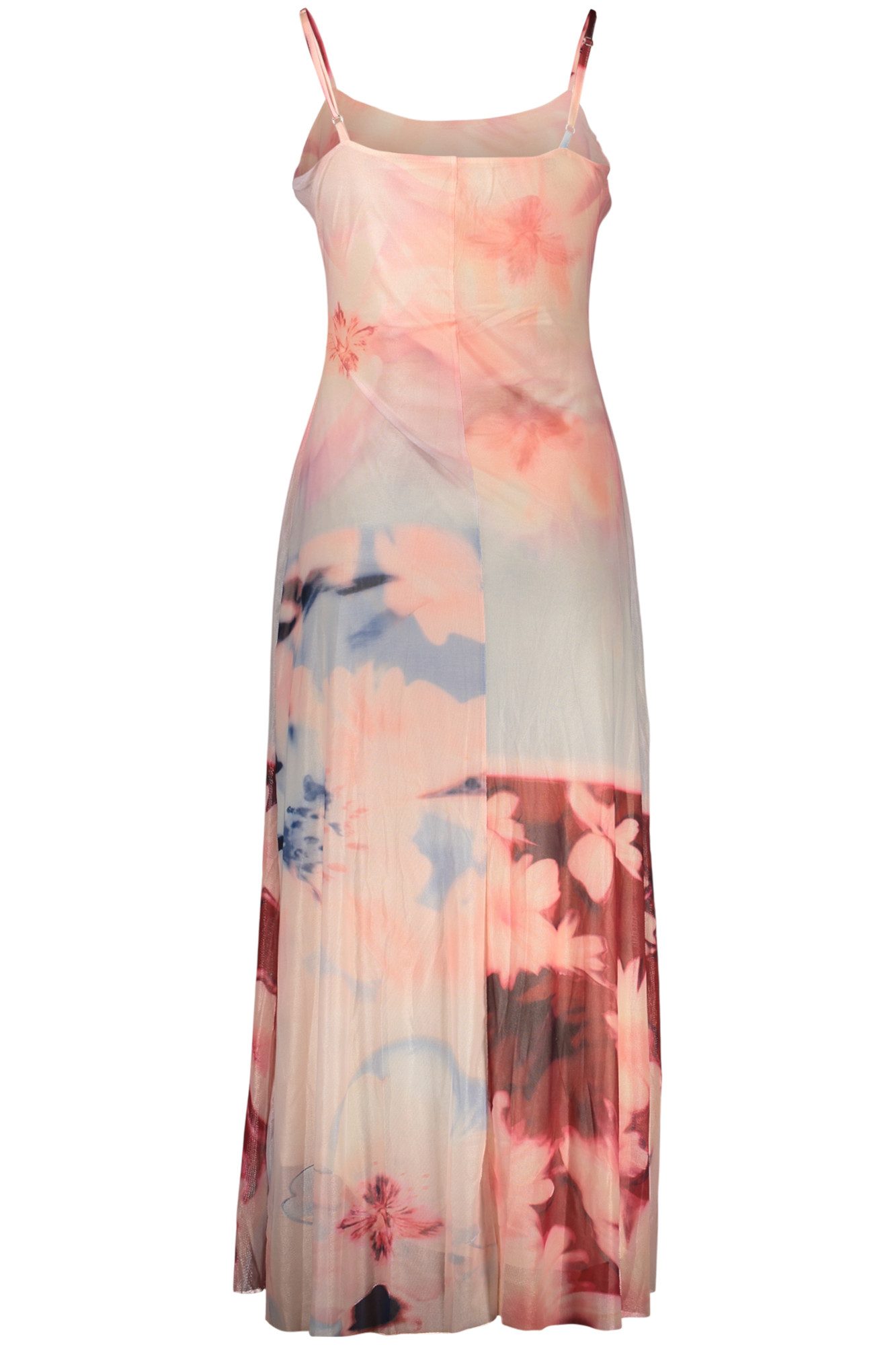 Desigual Partykleid Rosa Damenkleid mit Muster – Verstellbare Träger & Herzausschnitt