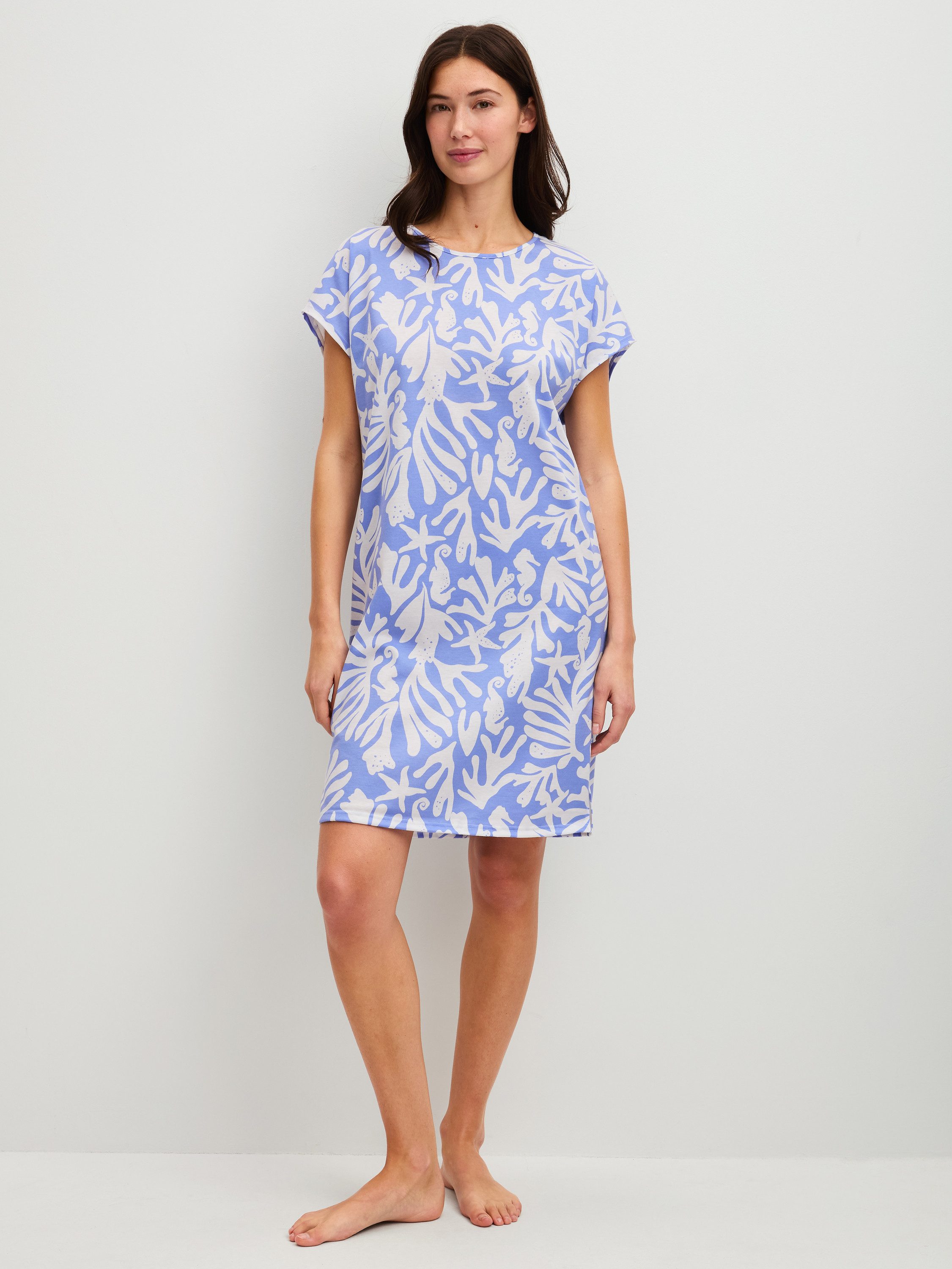 CALIDA Nachthemd Cotton Special Damen (1-tlg) 100% Baumwolle, atmungsaktiv, hautfreundlich, pflegeleicht, Länge 95cm