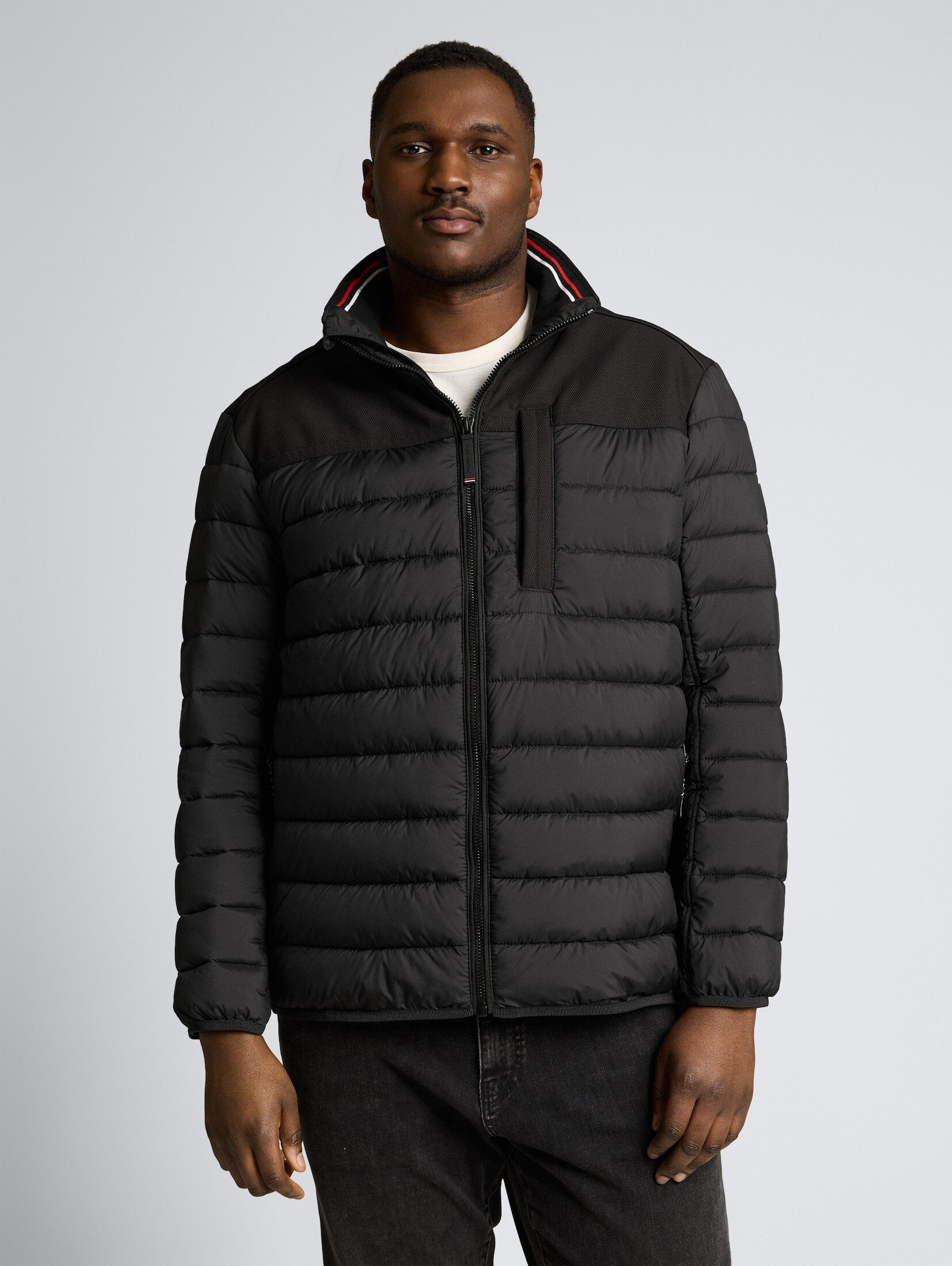 TOM TAILOR PLUS Winterjacke Jacken Plus Size - Hybrid Steppweste mit Stehkragen