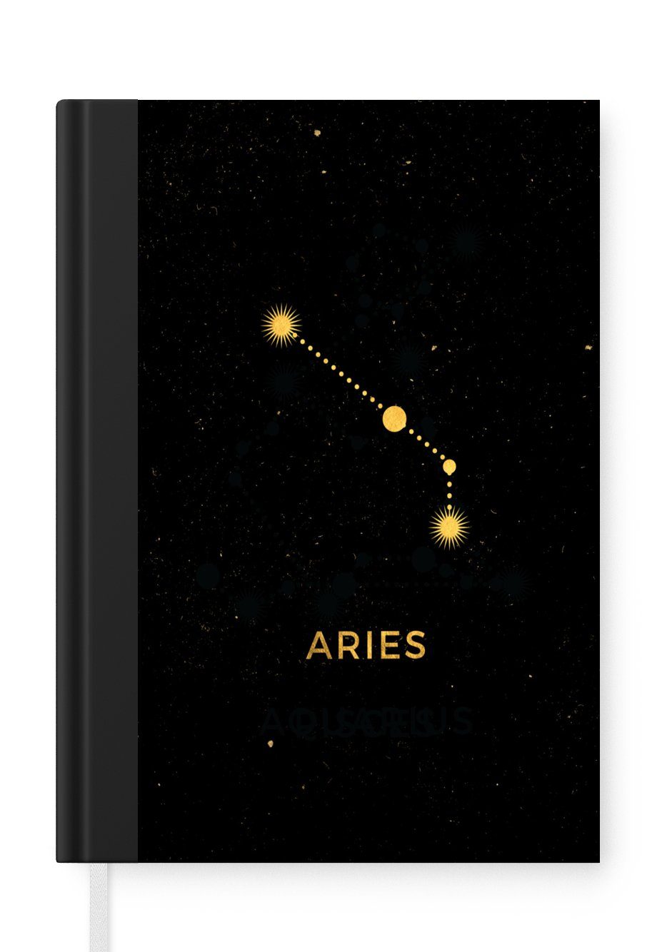 Notizbuch Konstellation - Widder - Gold - Schwarz