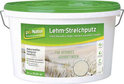 Pronatur Wandfarbe Pronatur Lehm-Streichputz 0.5 mm fein 7 kg