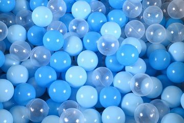 Knorrtoys® Bällebad Soft, Grey White Stars, mit 300 Bällen balls/soft Blue/Blue/transparent; Made in Europe