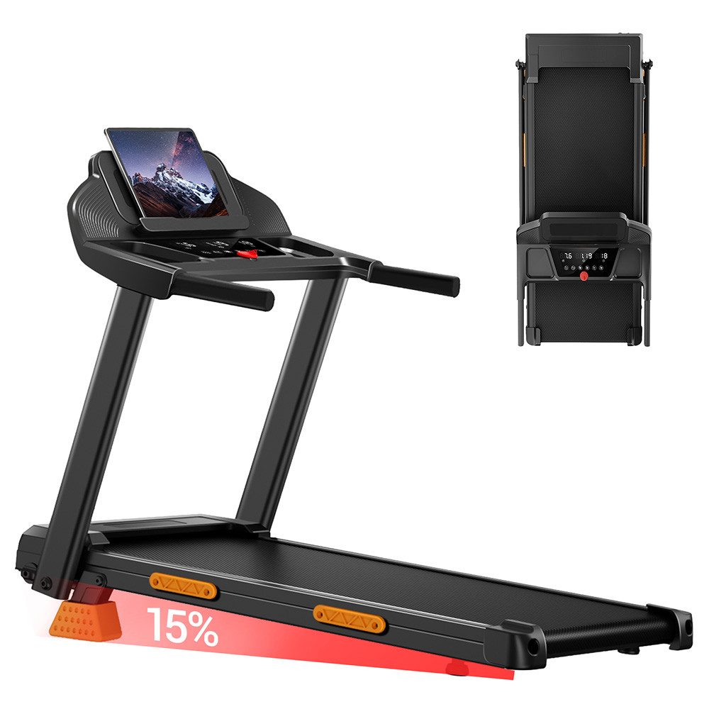 ROBORE Laufband SF20 15 % Steigung, 12 km/h klappbares Laufband mit Handlauf, maximale Belastung 136 kg