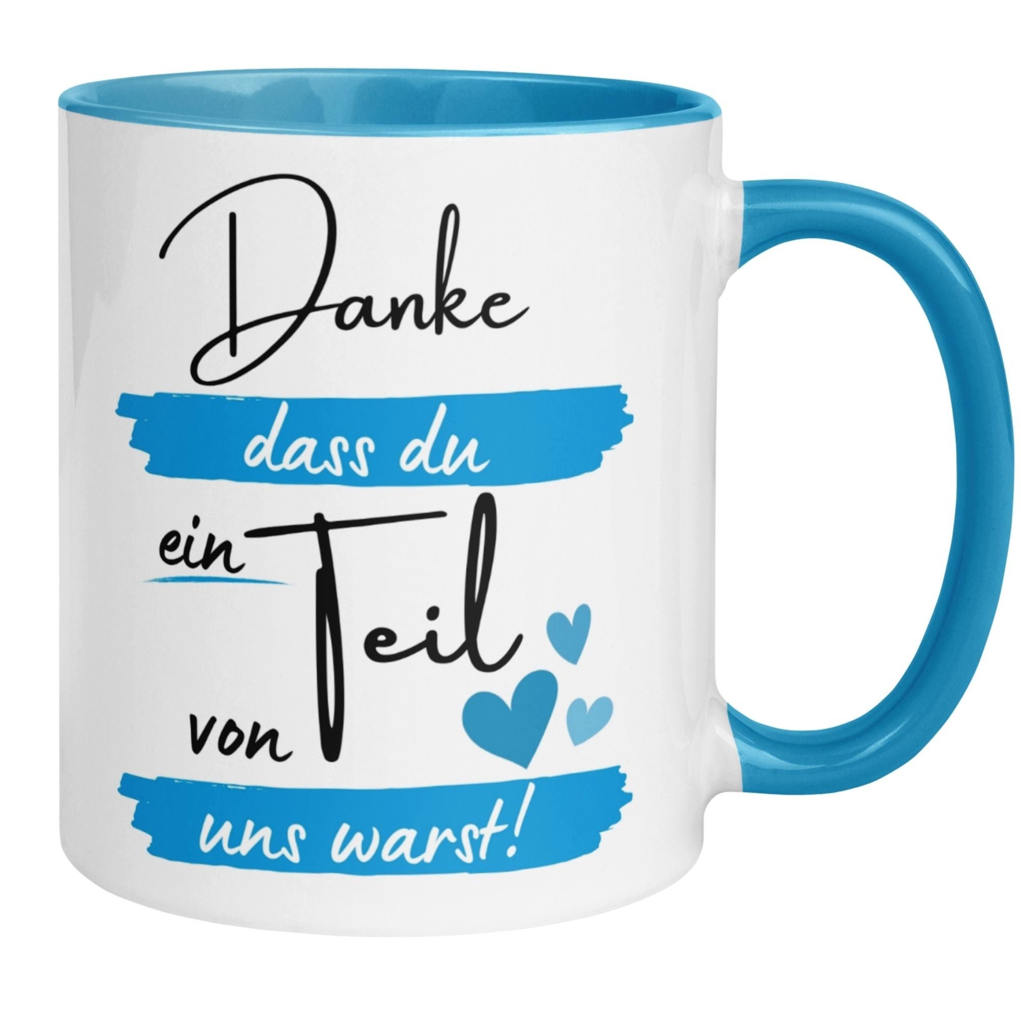 Momentals Tasse Abschied – „Danke dass du ein Teil von uns warst“ – Abschiedsgeschenk, Gratis Versand · Links-&Rechtshänder · Spülmaschinenfest