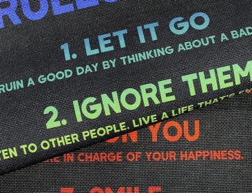 GalaxyCat Poster Motivationssprüche Stoff Poster, 7 Rules of Life Rollbild, 42x63cm, 7 Rules of Life, Motivationssprüche Rollbild / Wallscroll