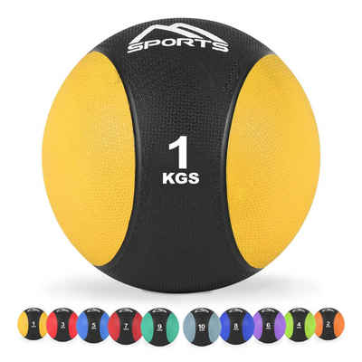 MSports® Medizinball »Medizinball 1 – 10 kg – Professionelle Studio-Qualität inkl. Übungsposter«