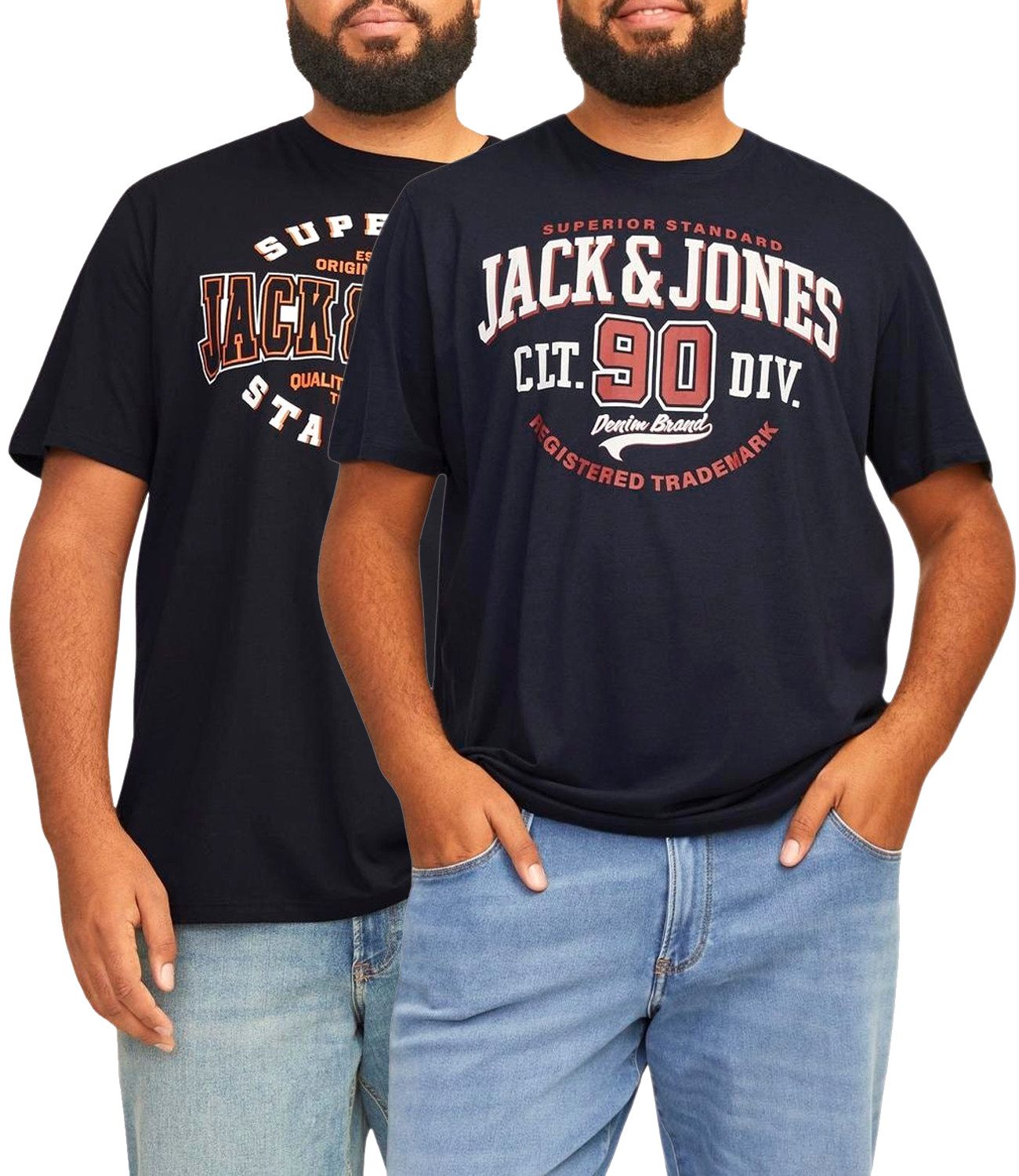Jack & Jones PlusSize Print-Shirt (2er-Pack) günstig online kaufen