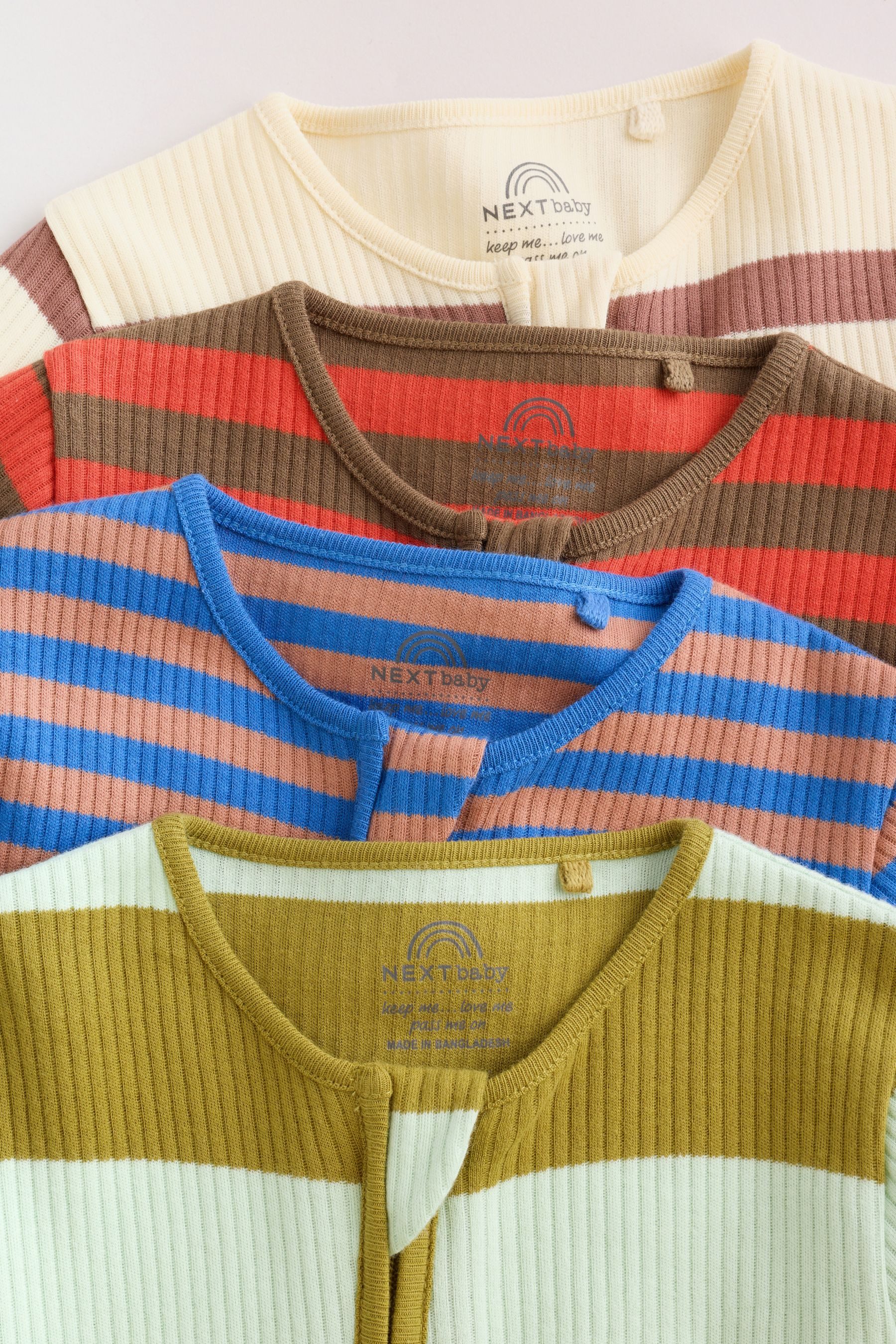 Next Schlafoverall Babyschlafanzüge mit Zweiwege-RV, 4er-Pack (4-tlg) – Bild 5 von 5