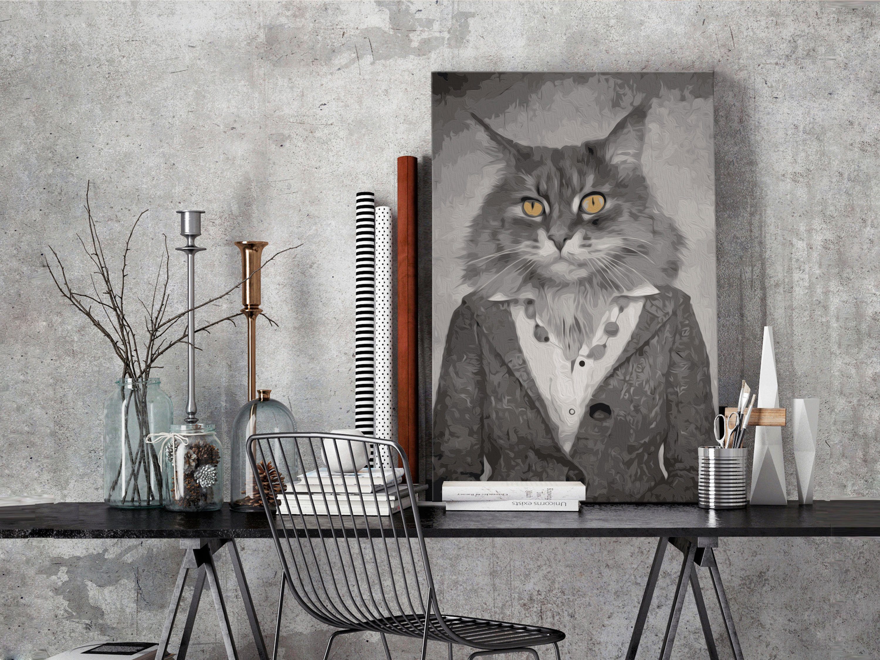 Thumbnail - Artgeist Malen nach Zahlen Elegant Cat