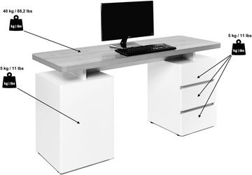 Jahnke Schreibtisch CU-LIBRE C 250, wechselseitig montierbar