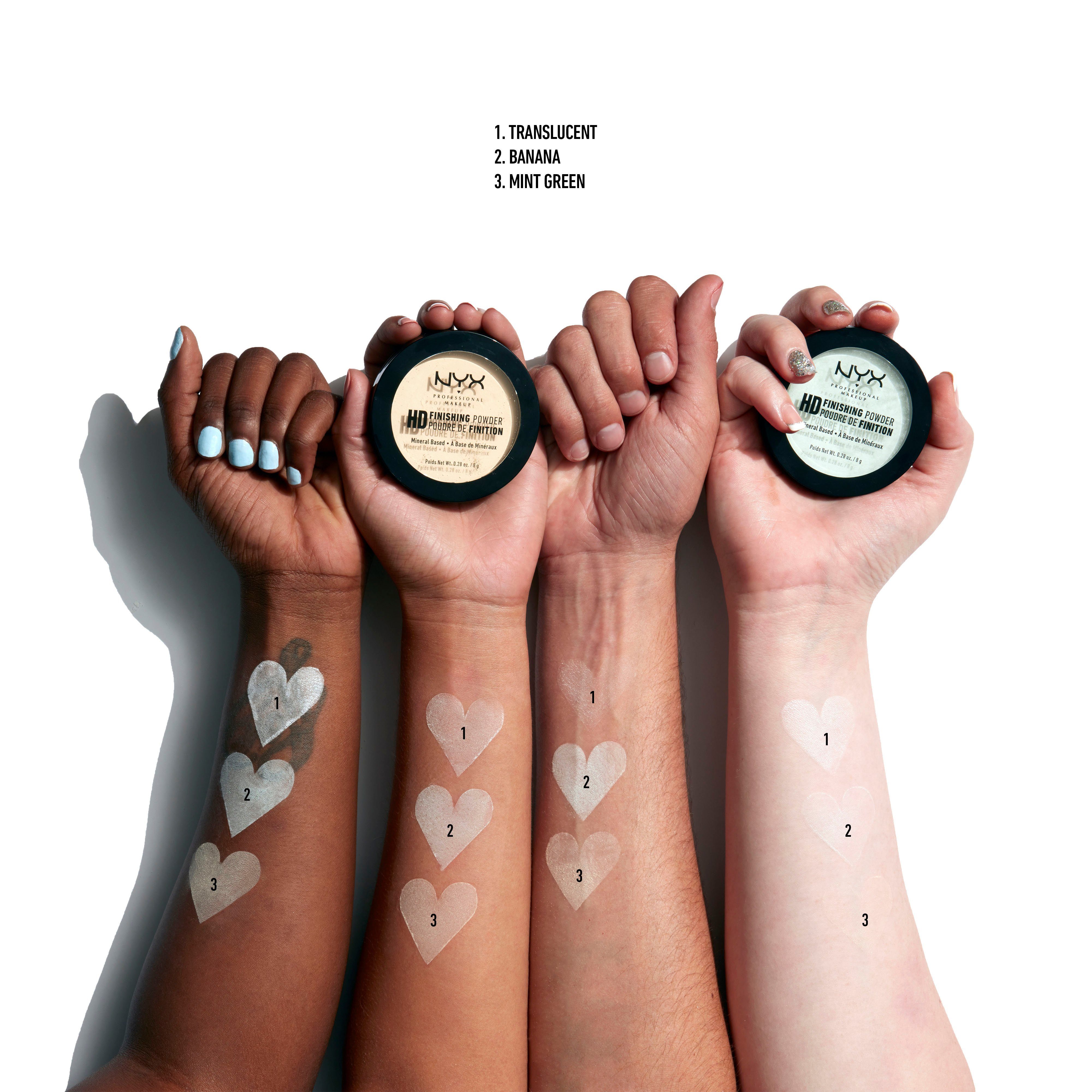 NYX PROFESSIONAL MAKEUP Puder High Definition Finishing Powder, Fixierpuder, ölabsondierende Wirkung, langanhaltend, mattes Finish. – Bild 4 von 5