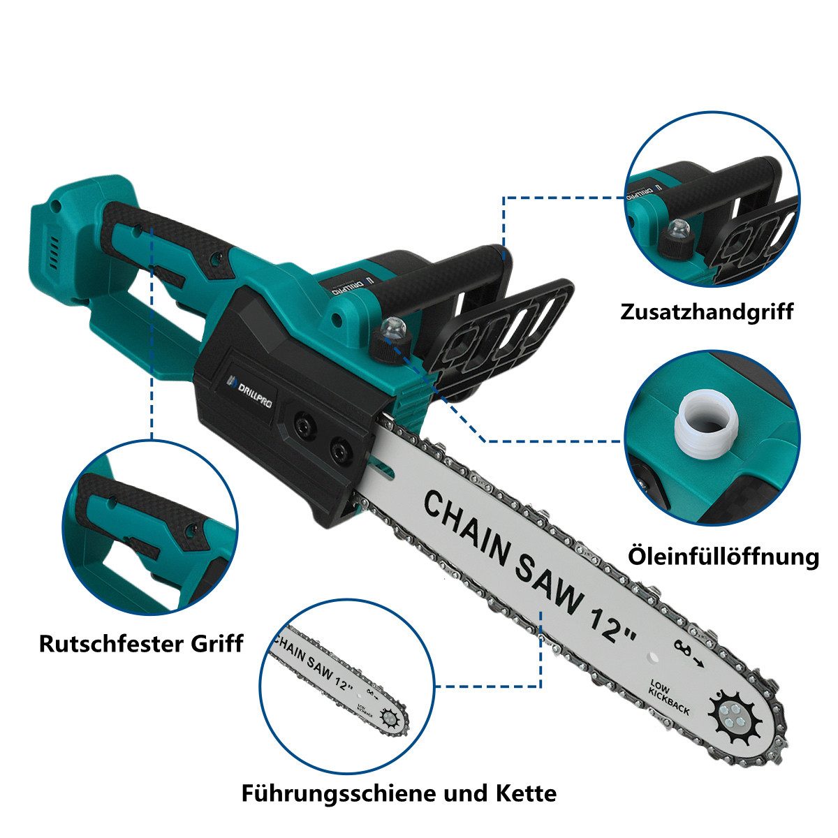 Insma Akku-Kettensäge, 30 cm Schwertlänge, Bürstenlos günstig online kaufen
