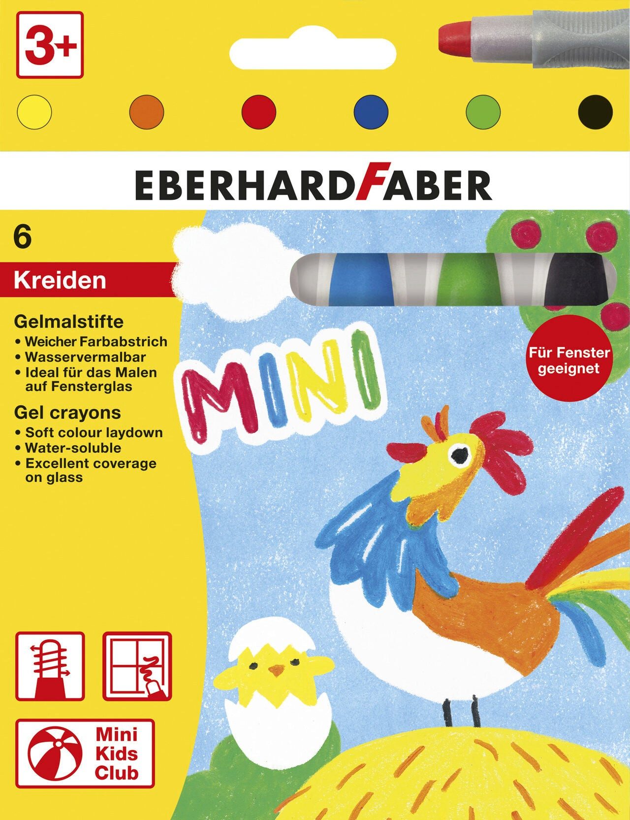 Eberhard Faber Buntstift Faber-Castell Gelmalstifte Basic 6er Set