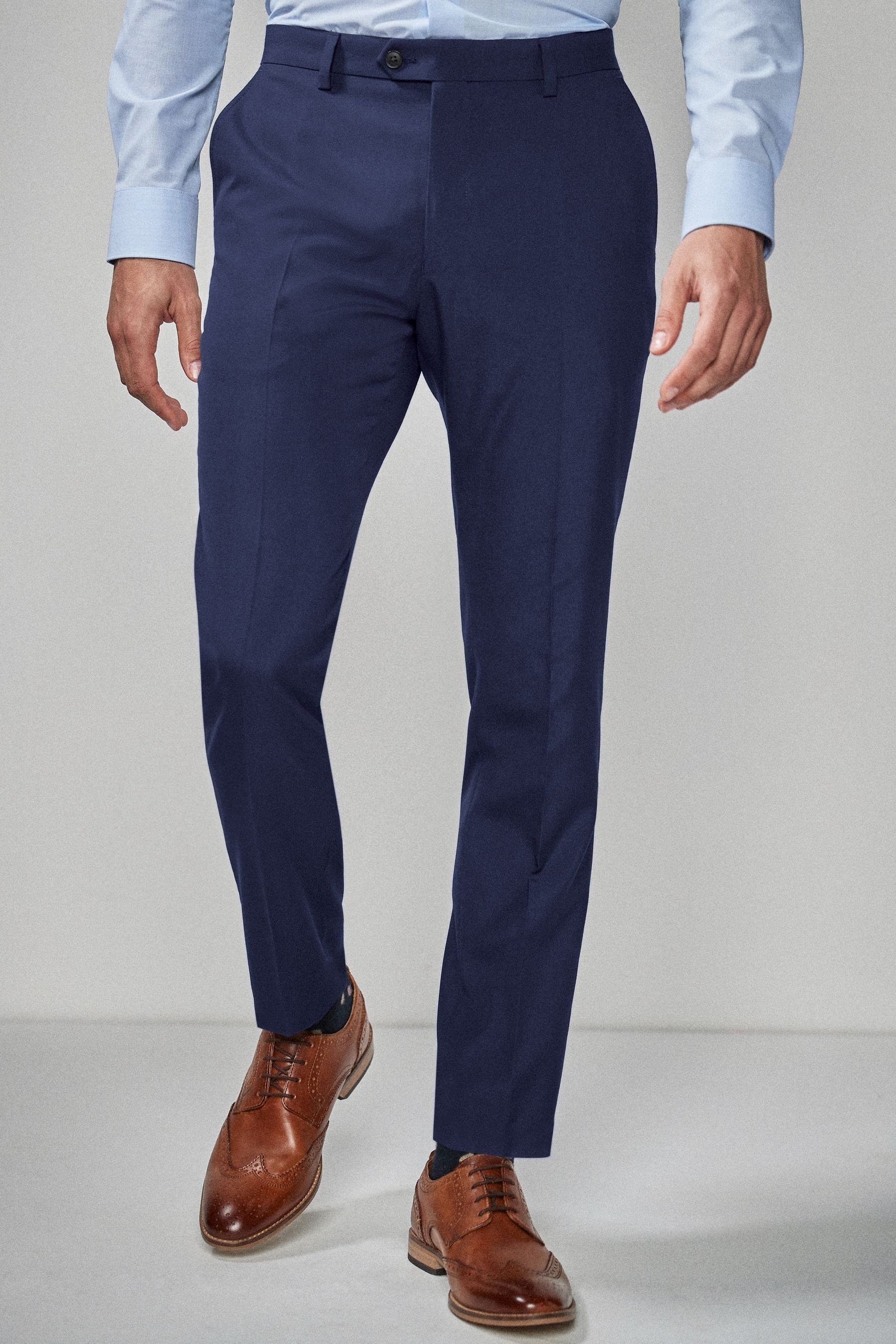 Next Anzughose Anzug: Skinny-Fit-Hose (1-tlg) Bright Blue