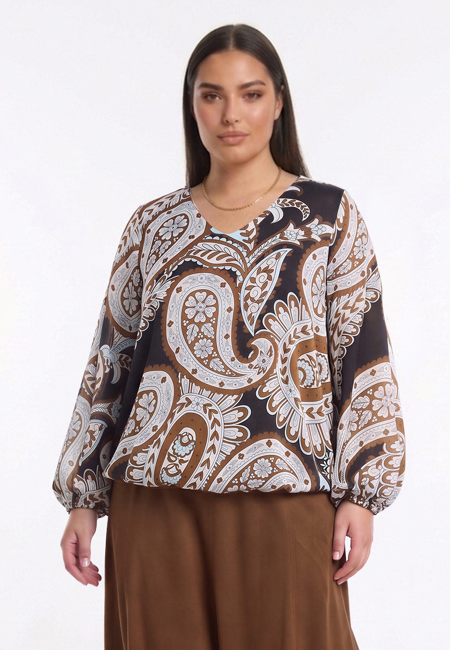 YOEK Tunika Damen Tunika mit Paisley- Design