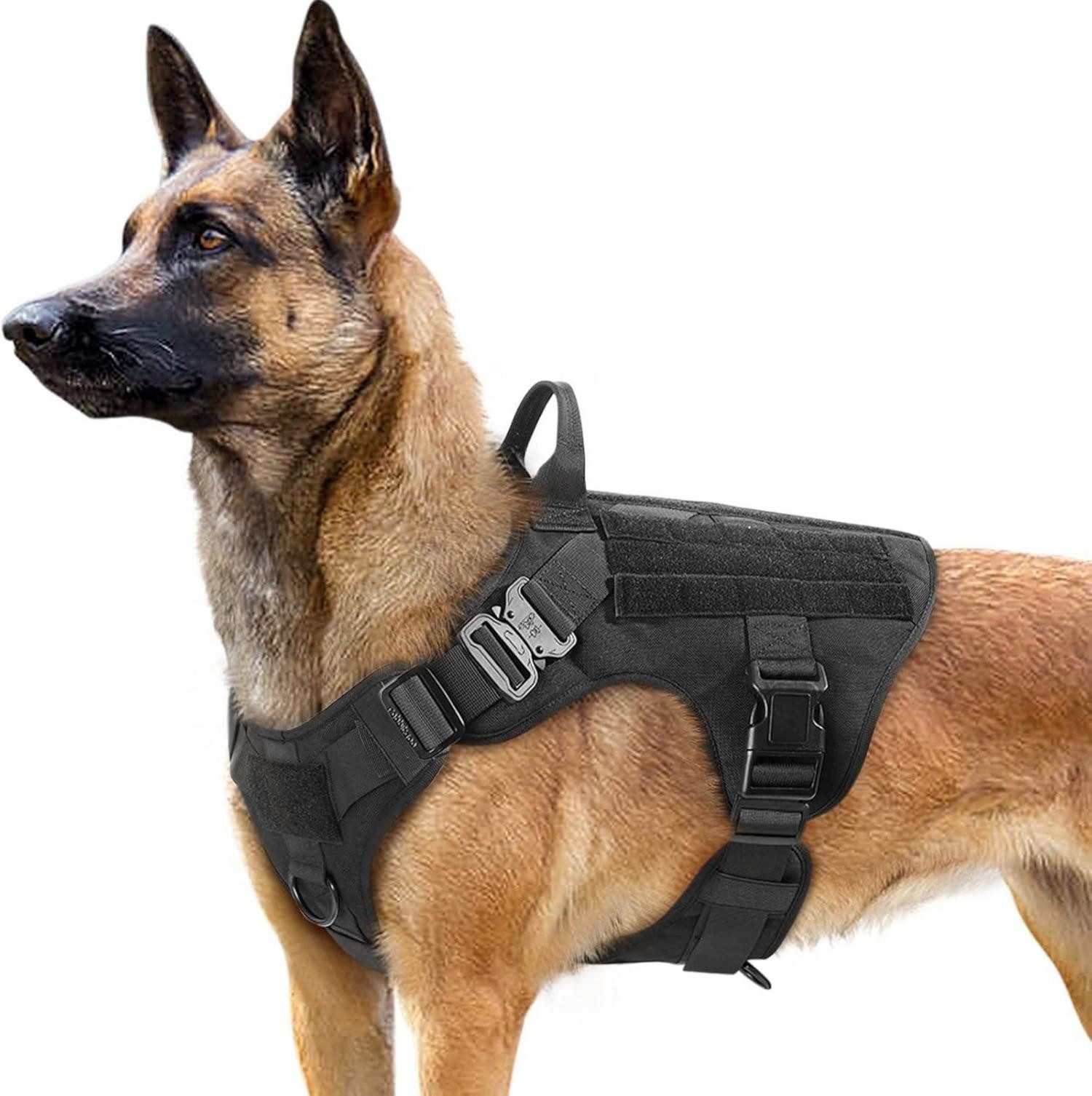 Hunde-Halsband Hundegeschirr Grosse Hunde No Pull MOLLE Sicherheitsgeschirr